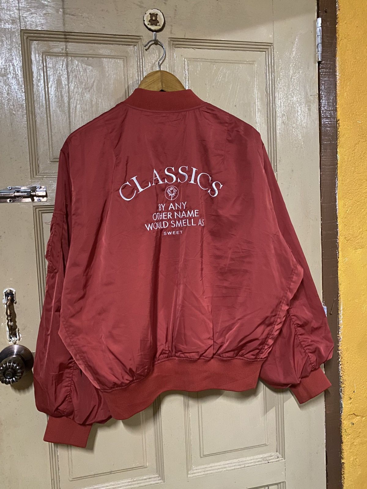 MOUSSY Moussy “Classics” Embroidered Red Bomber Jacket - Size Free Size US L / EU 52-54 / 3 - 7 Thumbnail