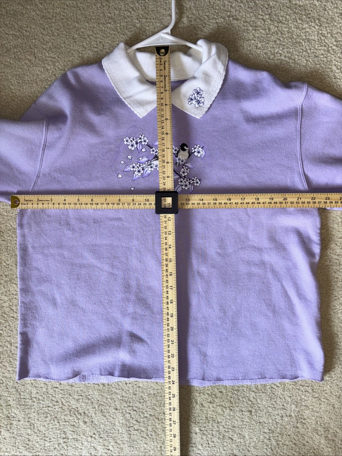 Vintage Vintage Chickadees Embroidered Sweatshirt Floral Womens L Size L / US 10 / IT 46 - 3 Thumbnail