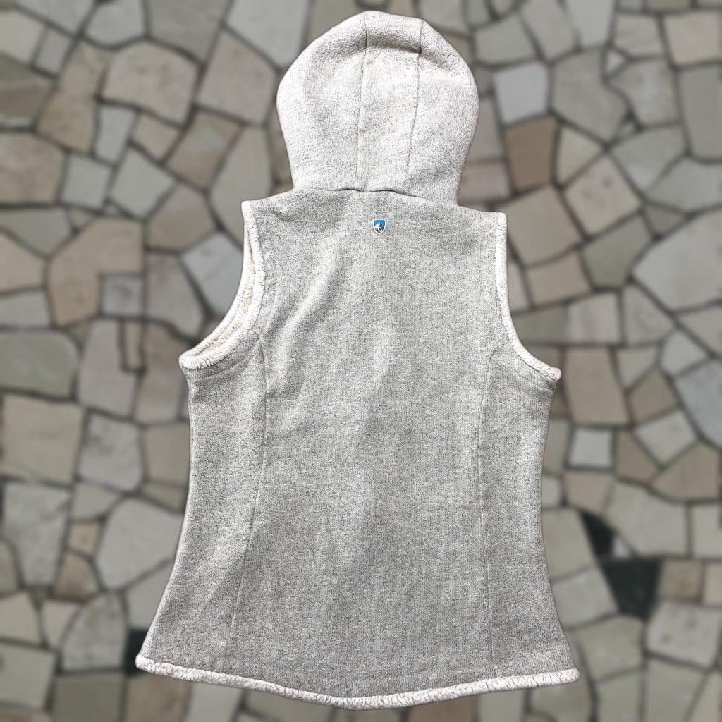 Vintage Kuhl Vest Womens Medium Beige Full Zip Hoodie Jacket Sleeveless Alfpaca Fleece Size M / US 6-8 / IT 42-44 - 1 Thumbnail