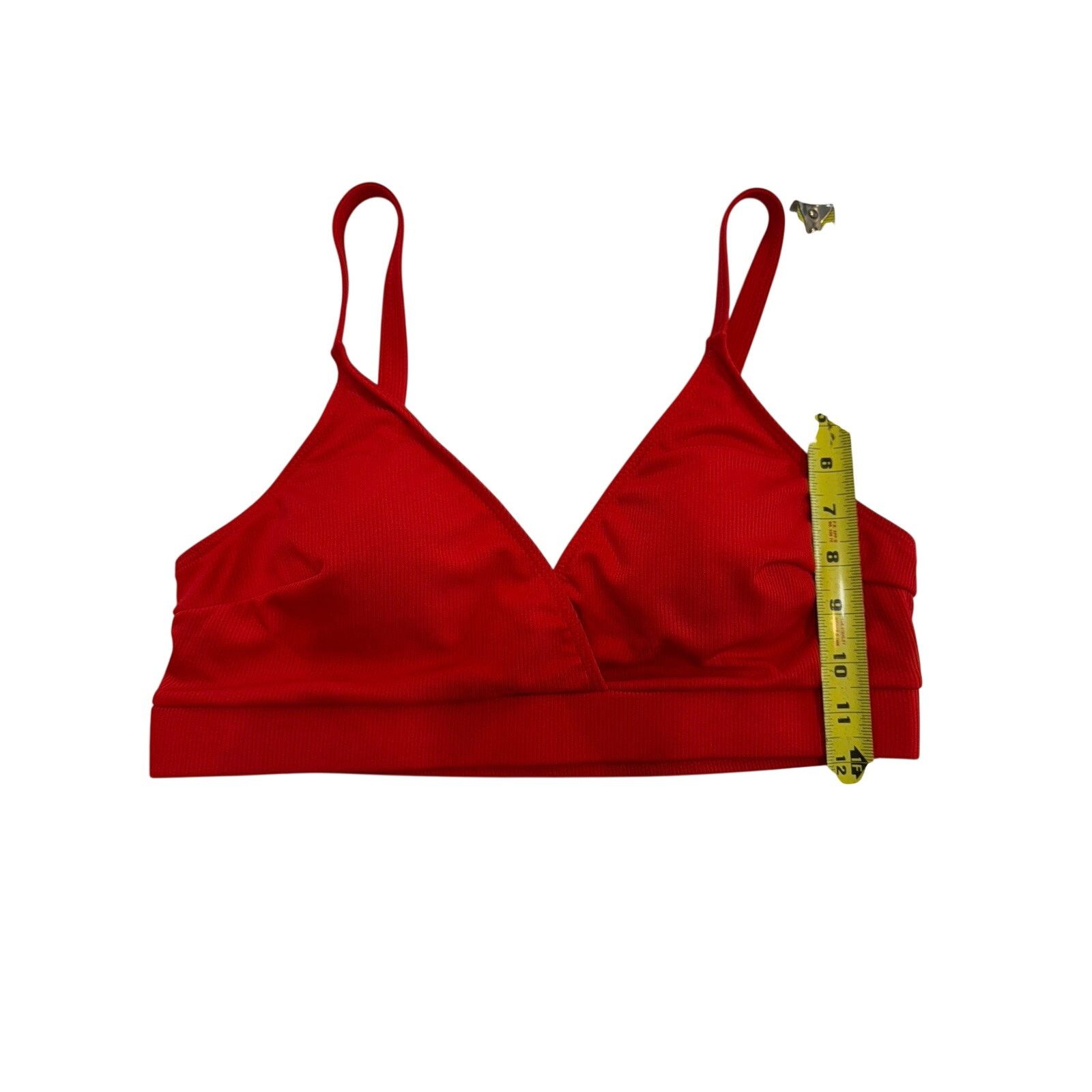 Shein Red High Waisted Bikini Set Spaghetti Strap Polyester Swim Size ONE SIZE - 6 Thumbnail