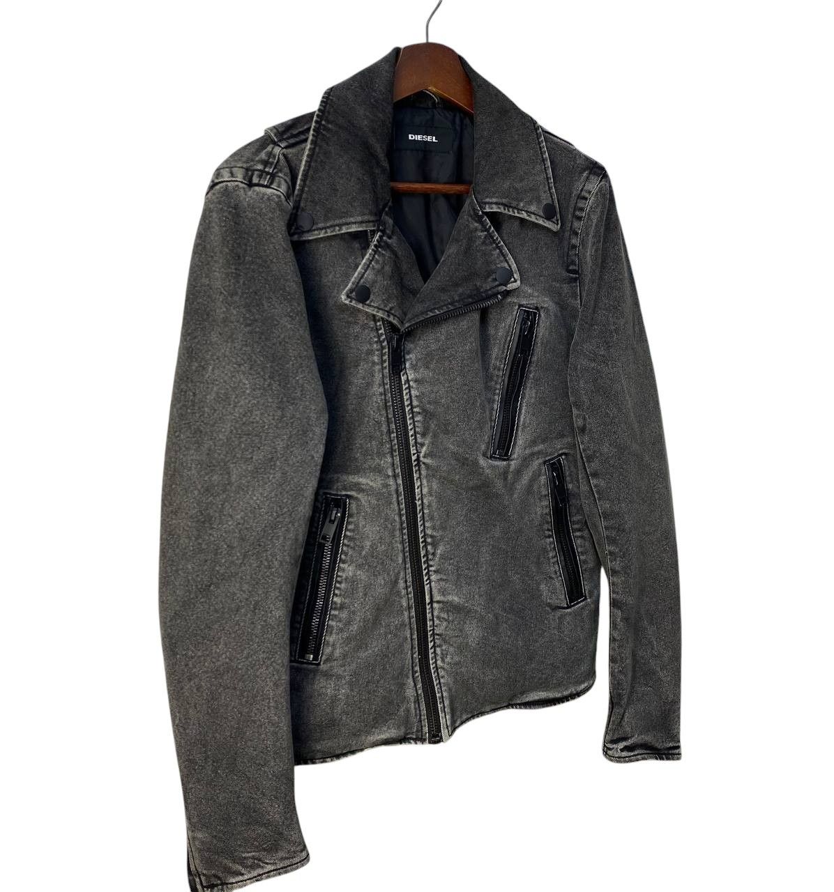 Diesel DIESEL BIKER JACKET FADED BLACK MEDIUM Size US M / EU 48-50 / 2 - 2 Thumbnail