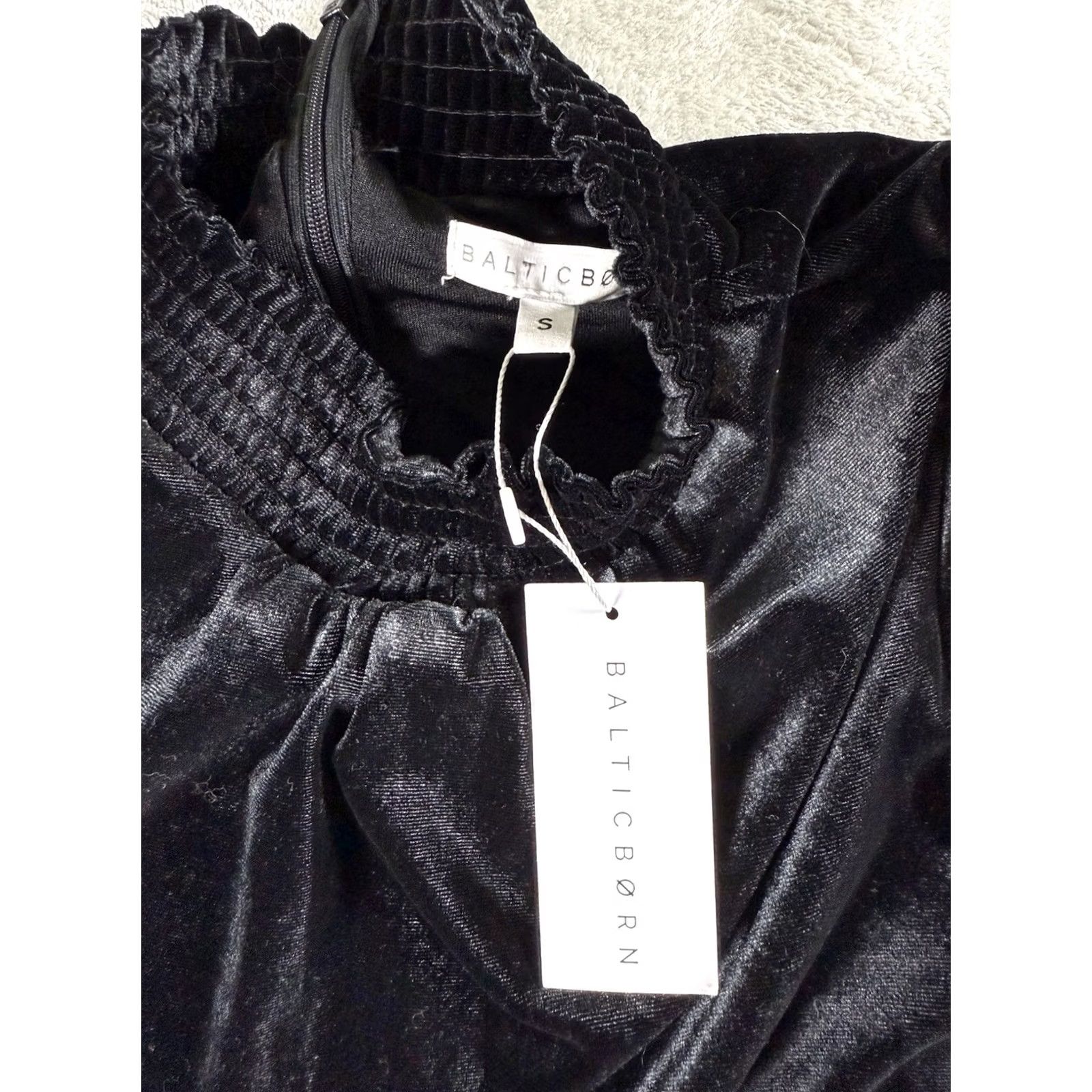 Born Baltic Born Dress Womens S Black NWT Velvet Whimsy Goth Dark Academia Fairy Size S / US 4 / IT 40 - 3 Thumbnail