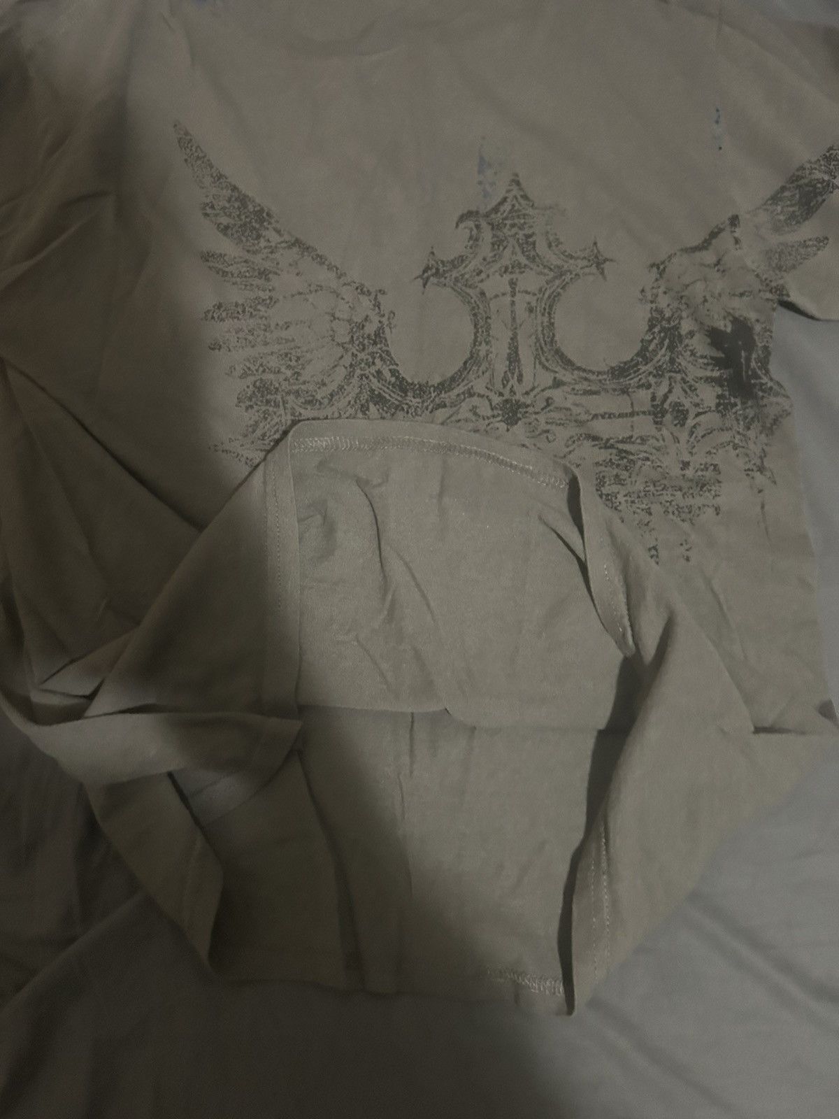 Japanese Brand × Vintage Grey And Black Emo Tee Size US M / EU 48-50 / 2 - 5 Thumbnail