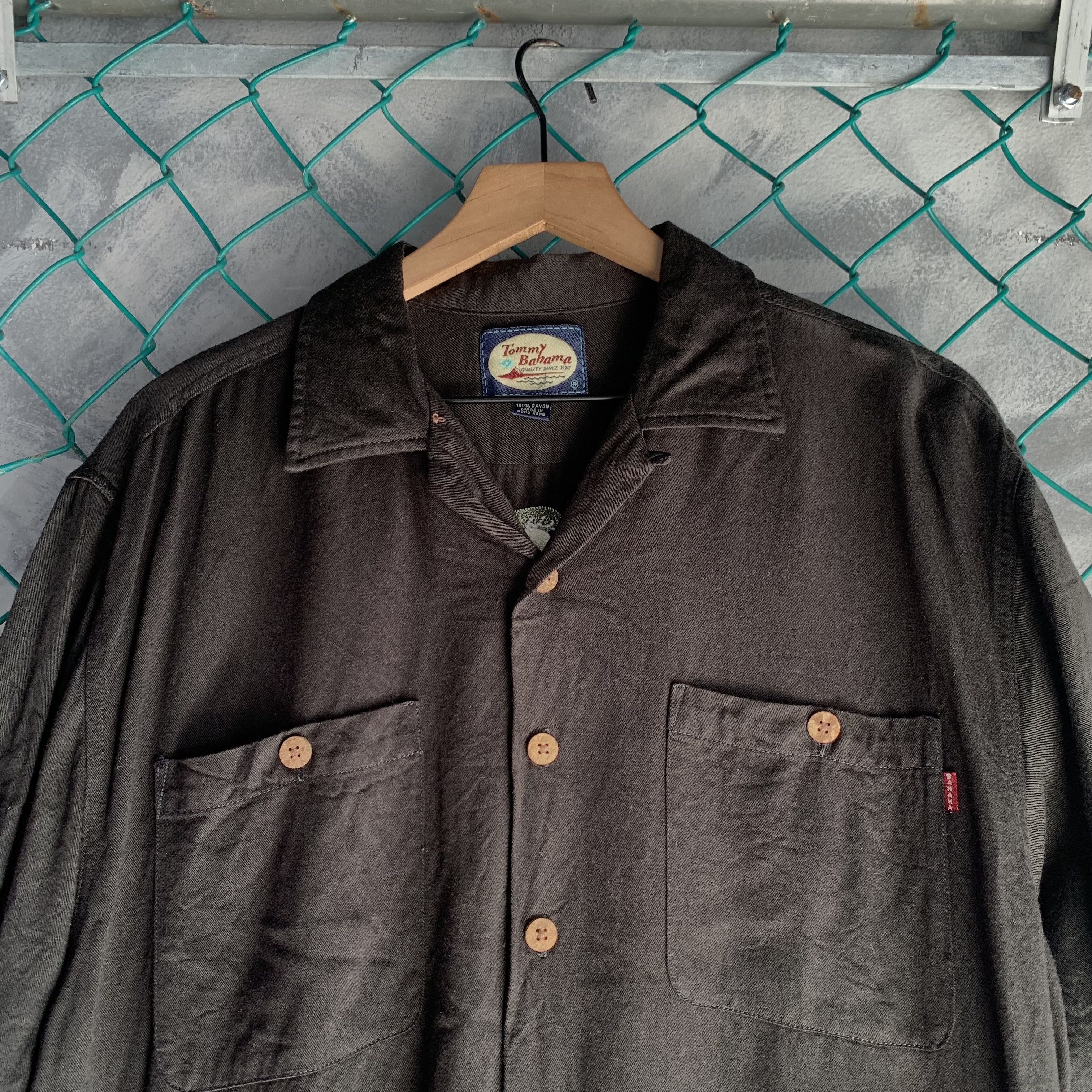 Tommy Bahama Tommy Bahamas Shirt Button Up Mens's Size M Black Cigar Club Size US M / EU 48-50 / 2 - 2 Thumbnail