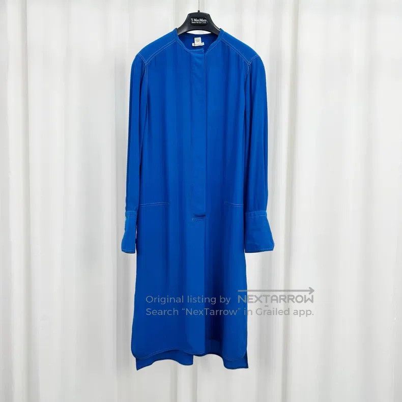 Hermes Sleeve H Embroidered Silk Dress