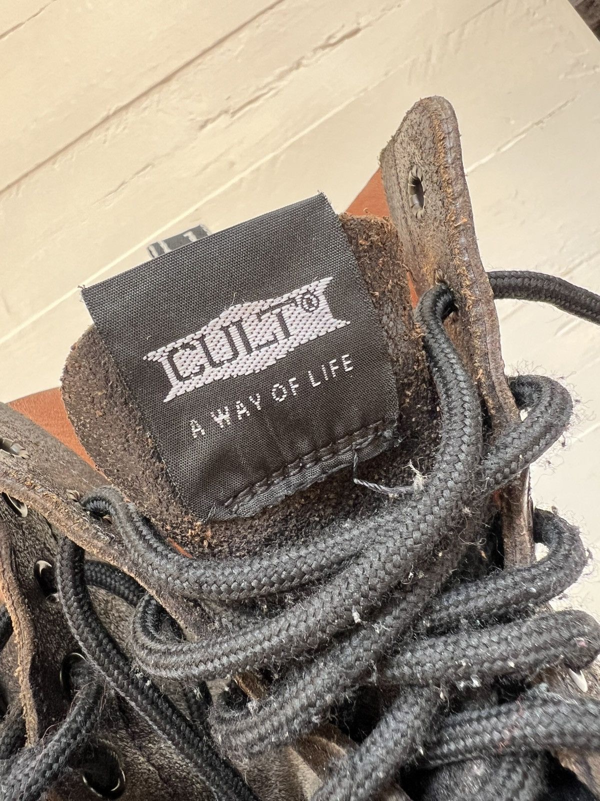 Other Cult lace-up biker boots with steel toe Size US 5.5 / EU 38 - 17 Thumbnail