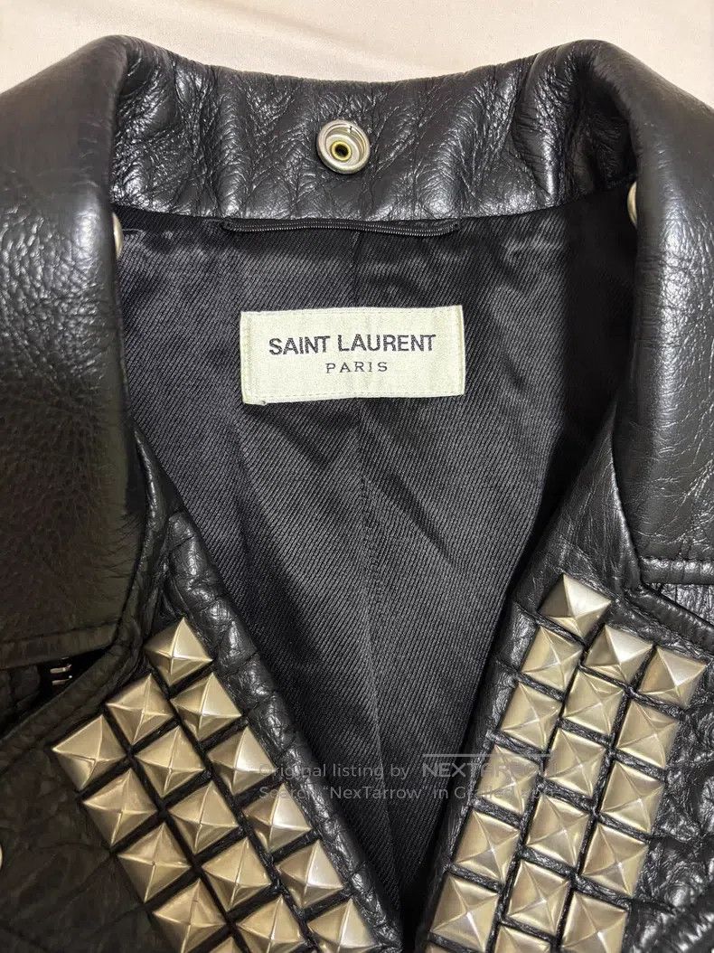 Saint Laurent Paris Saint Laurent Paris Studded Biker Leather Jacket Size US S / EU 44-46 / 1 - 4 Thumbnail