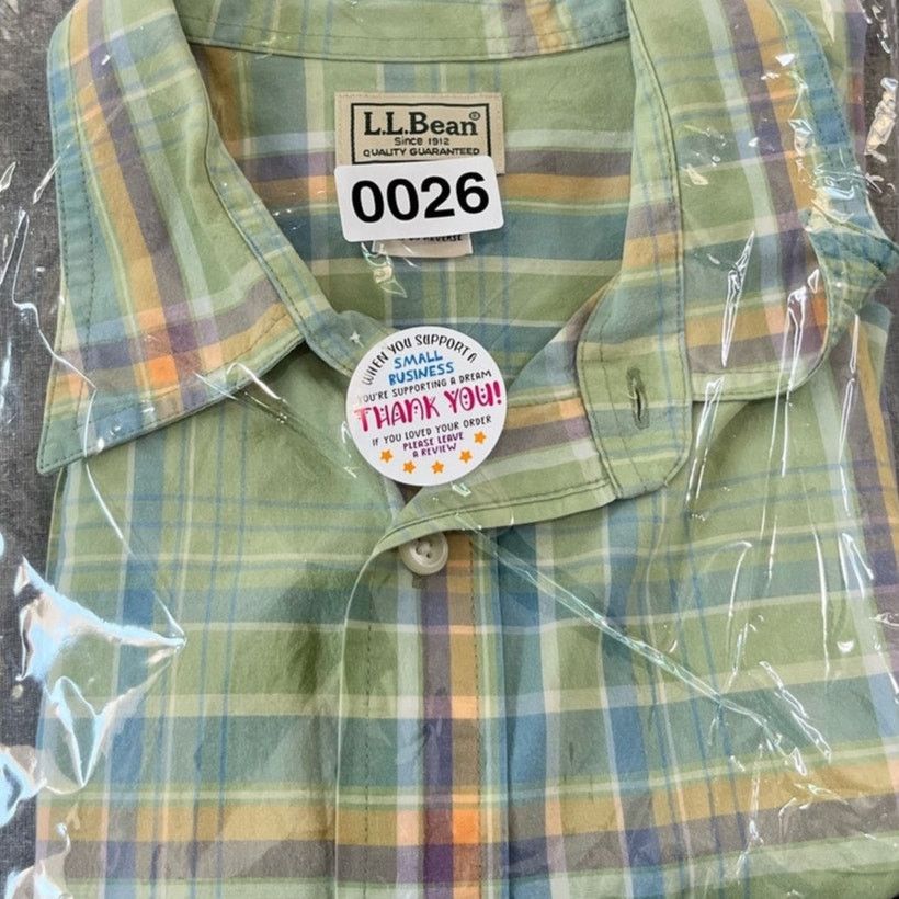 L.L. Bean LL Bean Shirt Mens Large green Short Sleeve Button Down Size US L / EU 52-54 / 3 - 7 Thumbnail