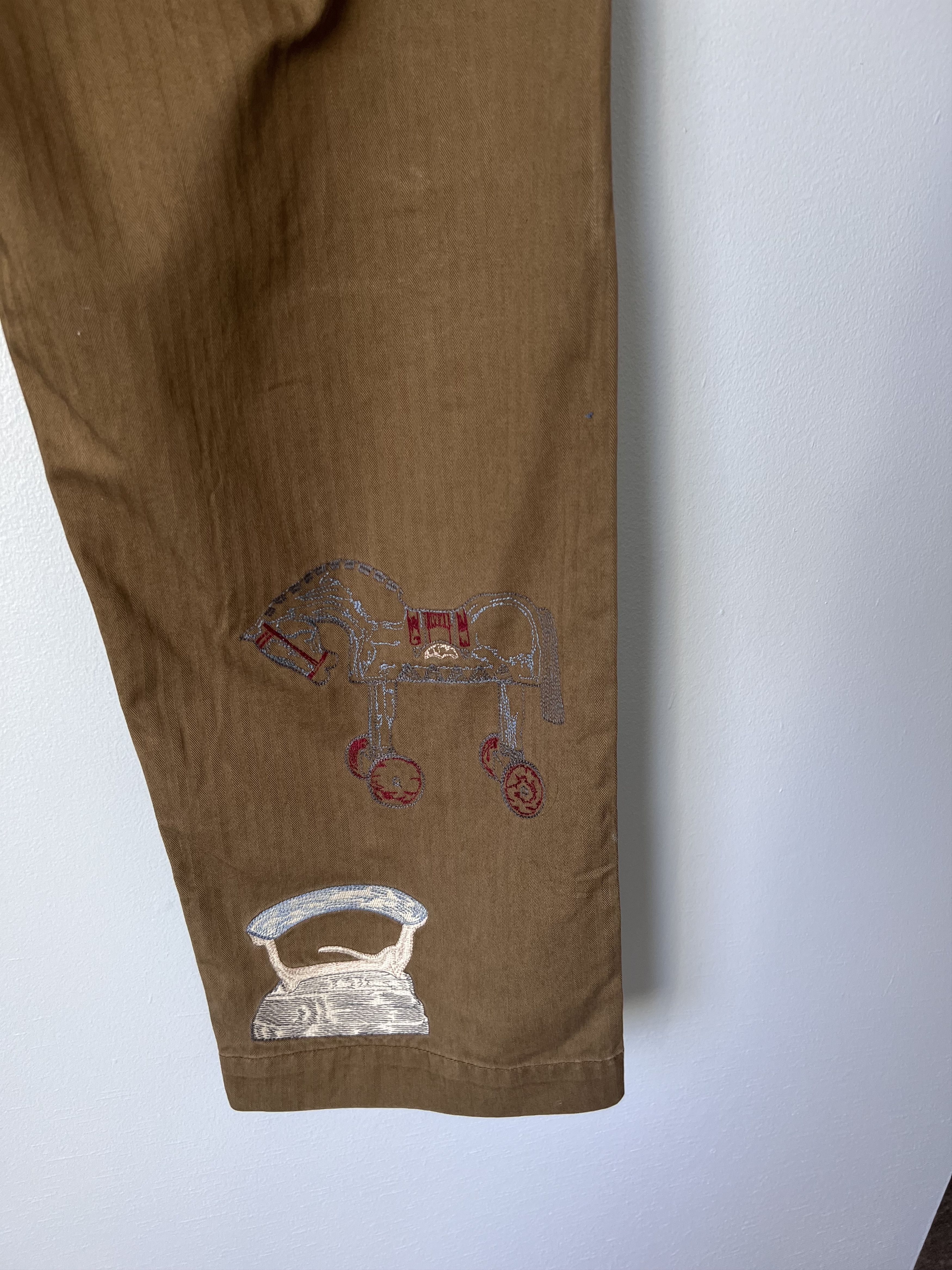 Samuel Zelig Samuel Zelig Antique Pants in Olive Brown Size US 34 / EU 50 - 8 Thumbnail