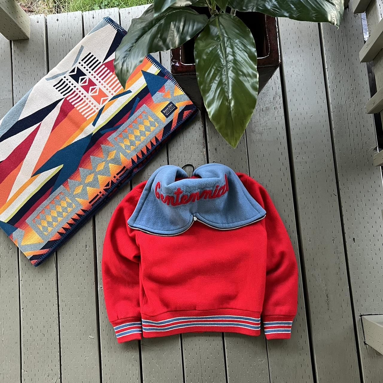 Vintage 80s Hooded Sailor Collar Wool Varsity Jacket Vintage USA Size US S / EU 44-46 / 1 - 1 Thumbnail
