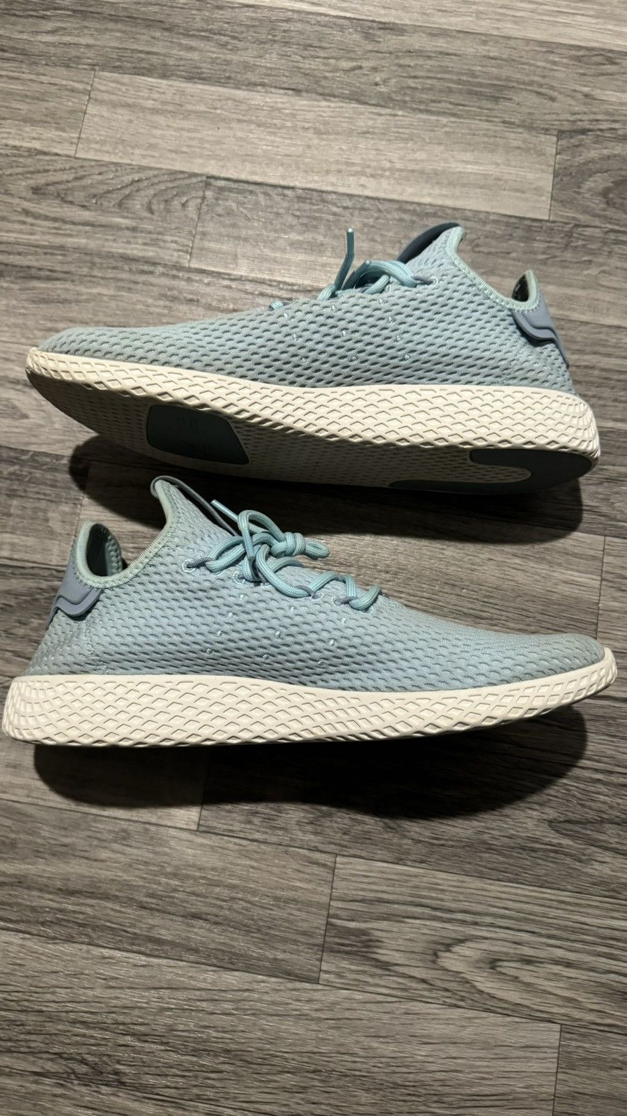 Adidas Icy Blue Human Race Tennis Size US 10 / EU 43 - 4 Thumbnail