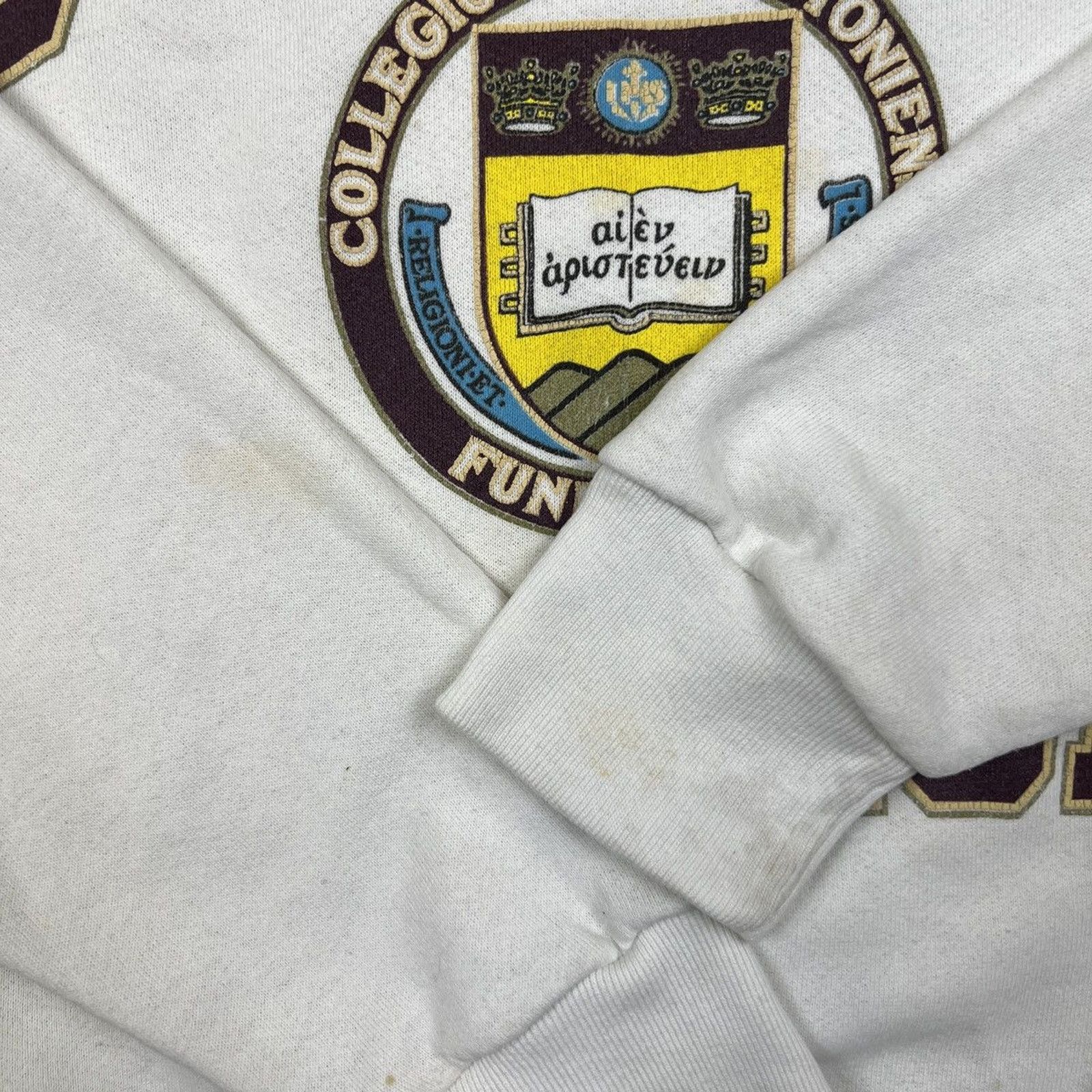 Vintage Vintage 90s Boston College Sweatshirt Collegiate Pullover Size US L / EU 52-54 / 3 - 3 Thumbnail