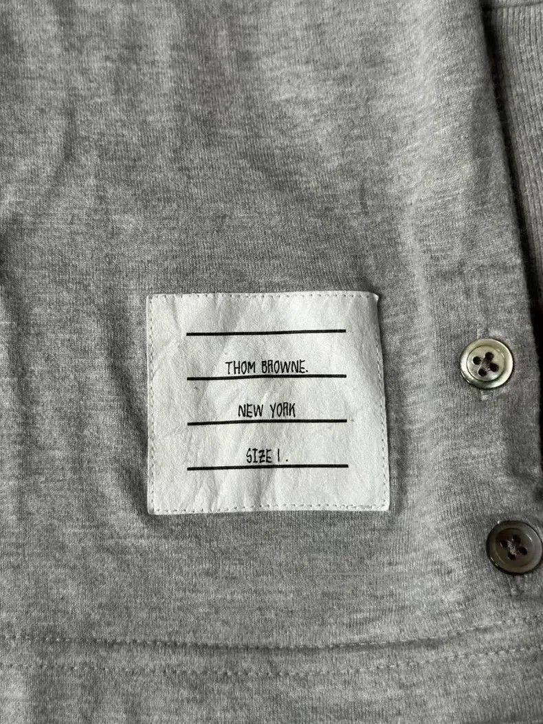 Thom Browne Thom Browne Gray Sleeve Logo Long Sleeve Size US S / EU 44-46 / 1 - 5 Thumbnail
