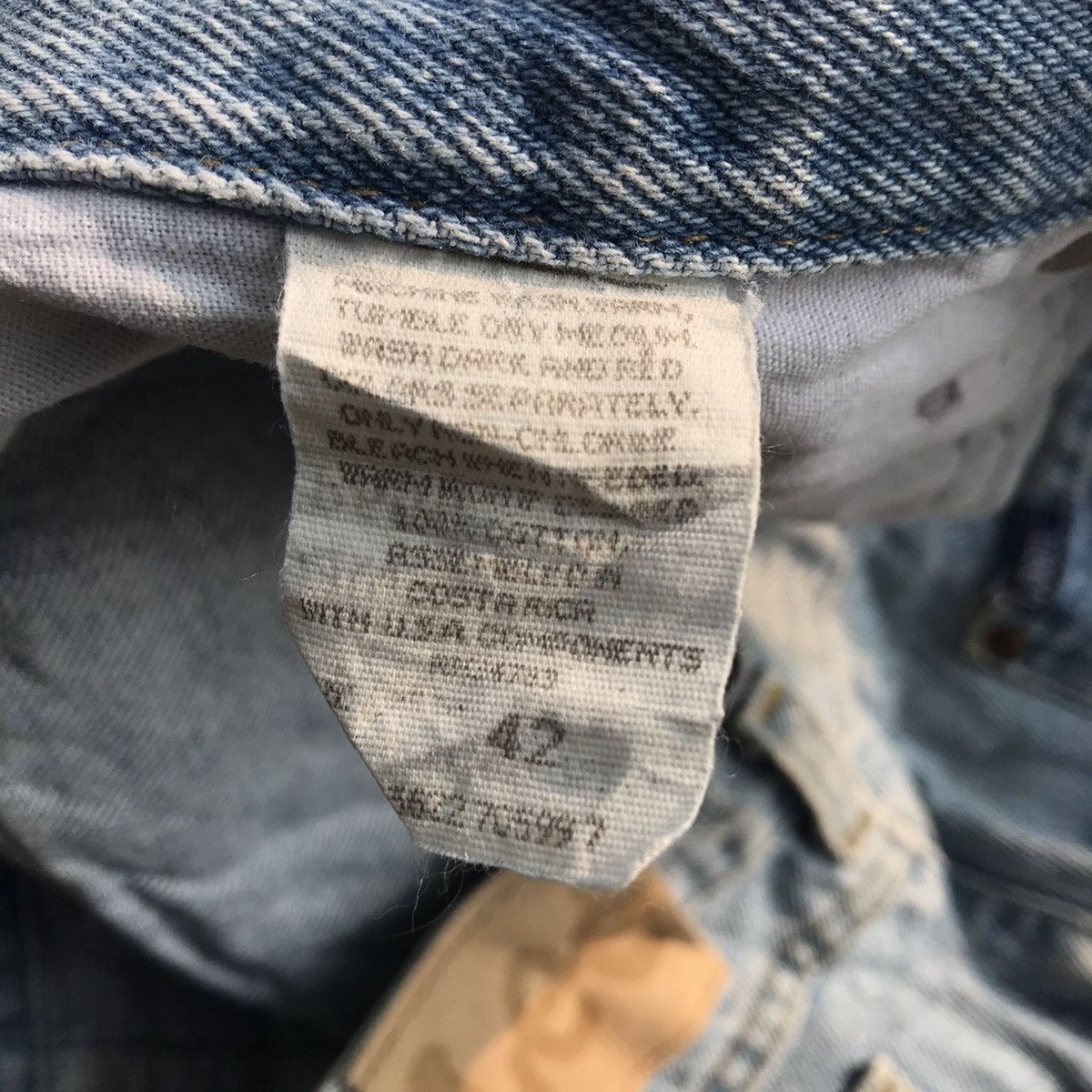 Lee × Vintage Vintage Big Size 42 Mr Lee Rider Shortpants Jeans Blue washe Size US 42 / EU 58 - 22 Thumbnail