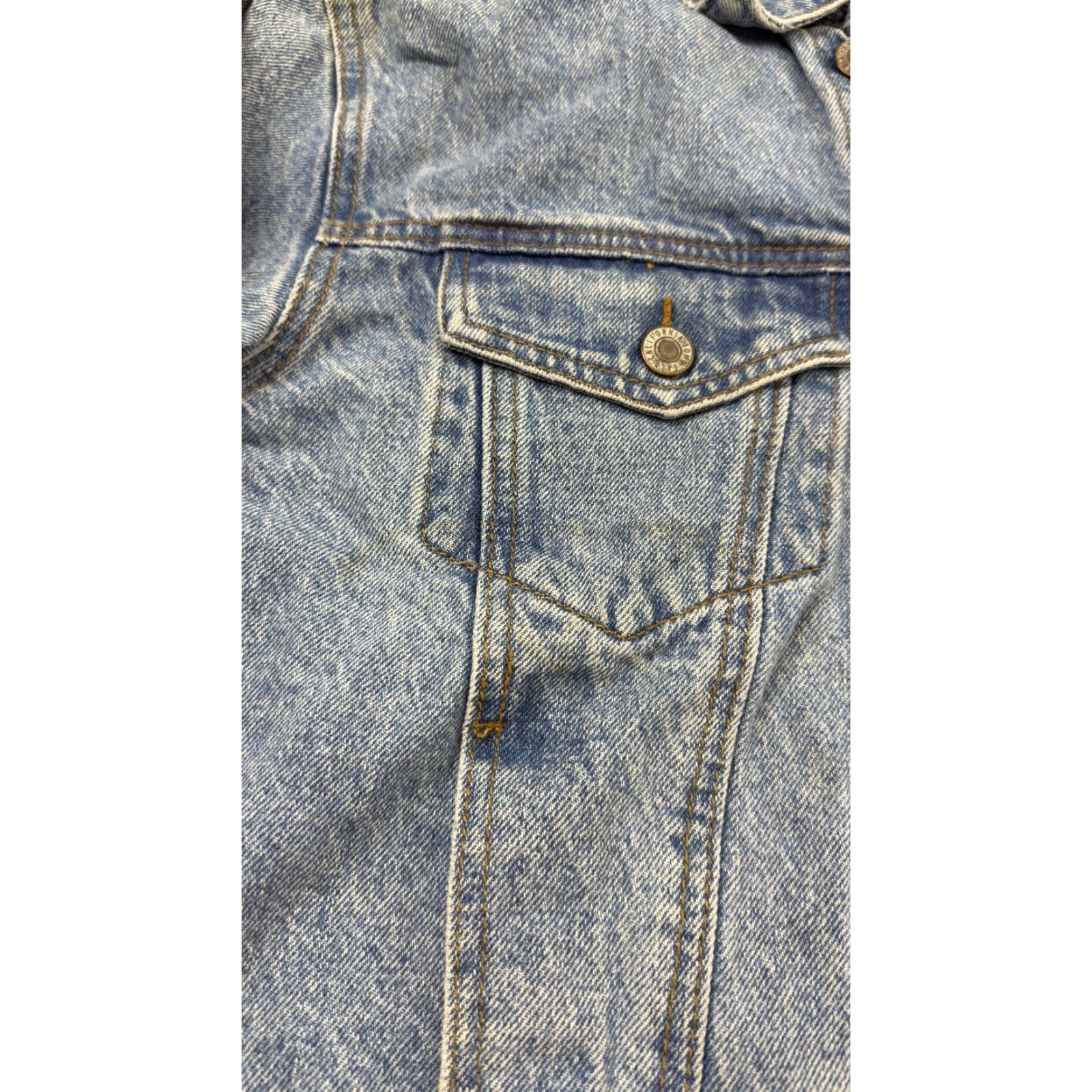 Denime VINTAGE J. Galt Denim Jacket Womens Small Blue Trucker Jean Coat Casual 90s Grunge Size 28" / US 6 / IT 42 - 6 Thumbnail