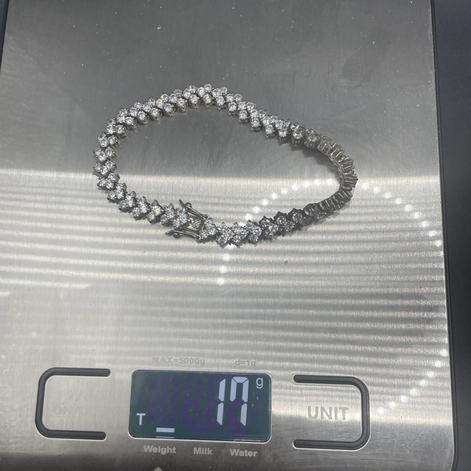 Designer Unbranded Multilayer Tennis Link 7” 7.3mm Bracelet Size ONE SIZE - 3 Thumbnail