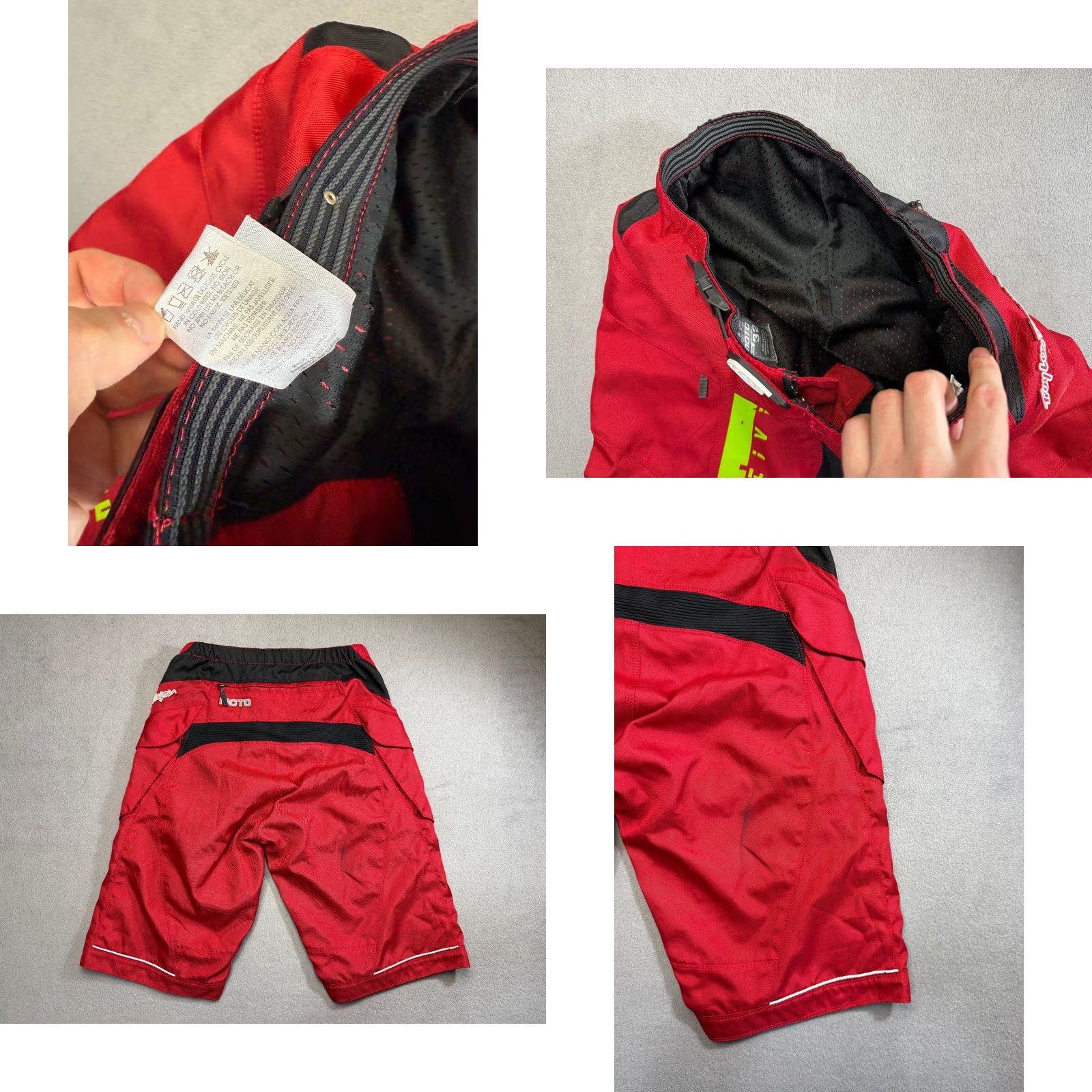 Vintage Troy Lee Designs Red moto shorts mens 32'' Biker Shirt Mens Red 32 Size US 32 / EU 48 - 9 Thumbnail
