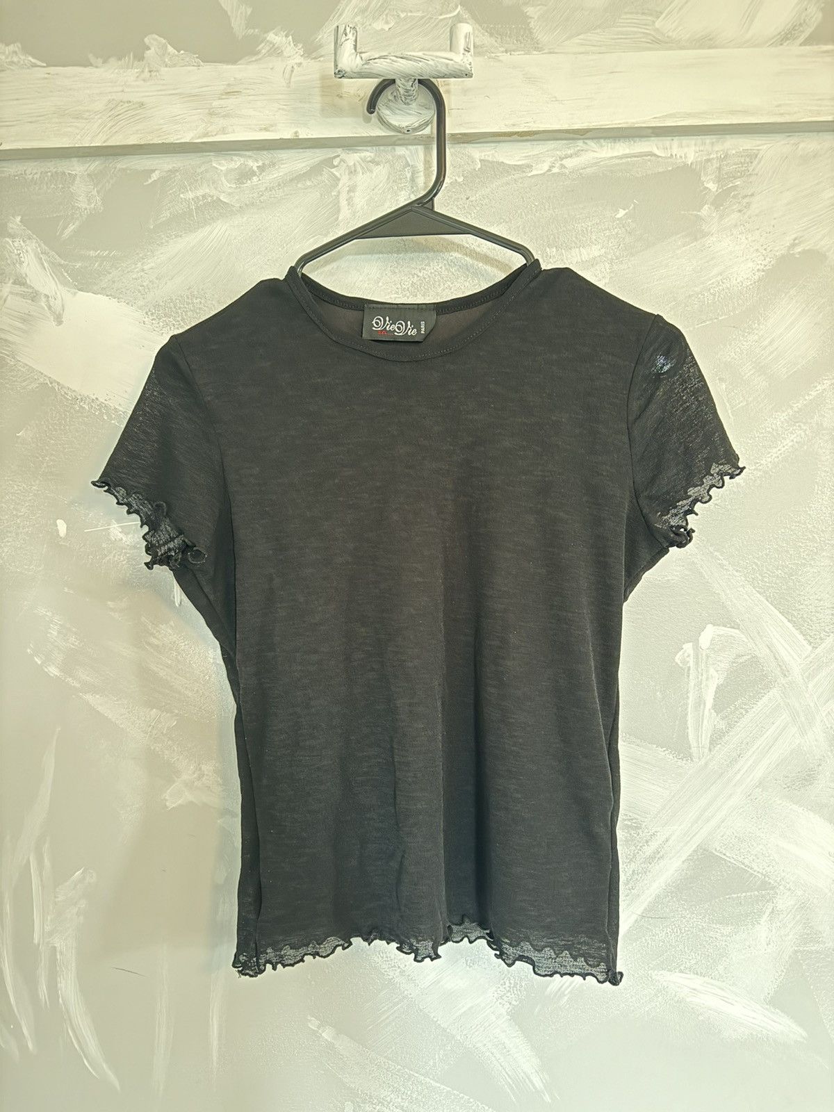 Vie + Riche Paris Vie Vie Paris Black Mesh Distressed Shirt Avant Garde Size US S / EU 44-46 / 1 - 1 Thumbnail