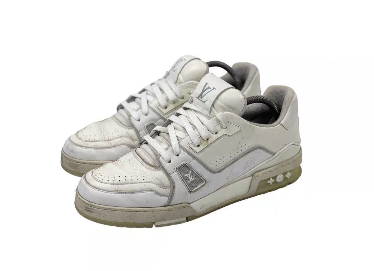 Louis Vuitton White Low-Top Sneakers Size 8 Size US 8 / EU 41 - 1 Thumbnail