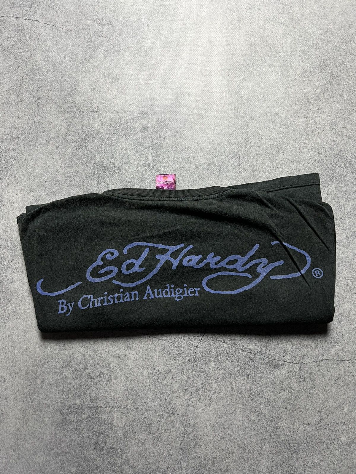 Ed Hardy Y2K Ed Hardy Rhinestones Faded Distressed Japanese Tee Size US M / EU 48-50 / 2 - 6 Thumbnail