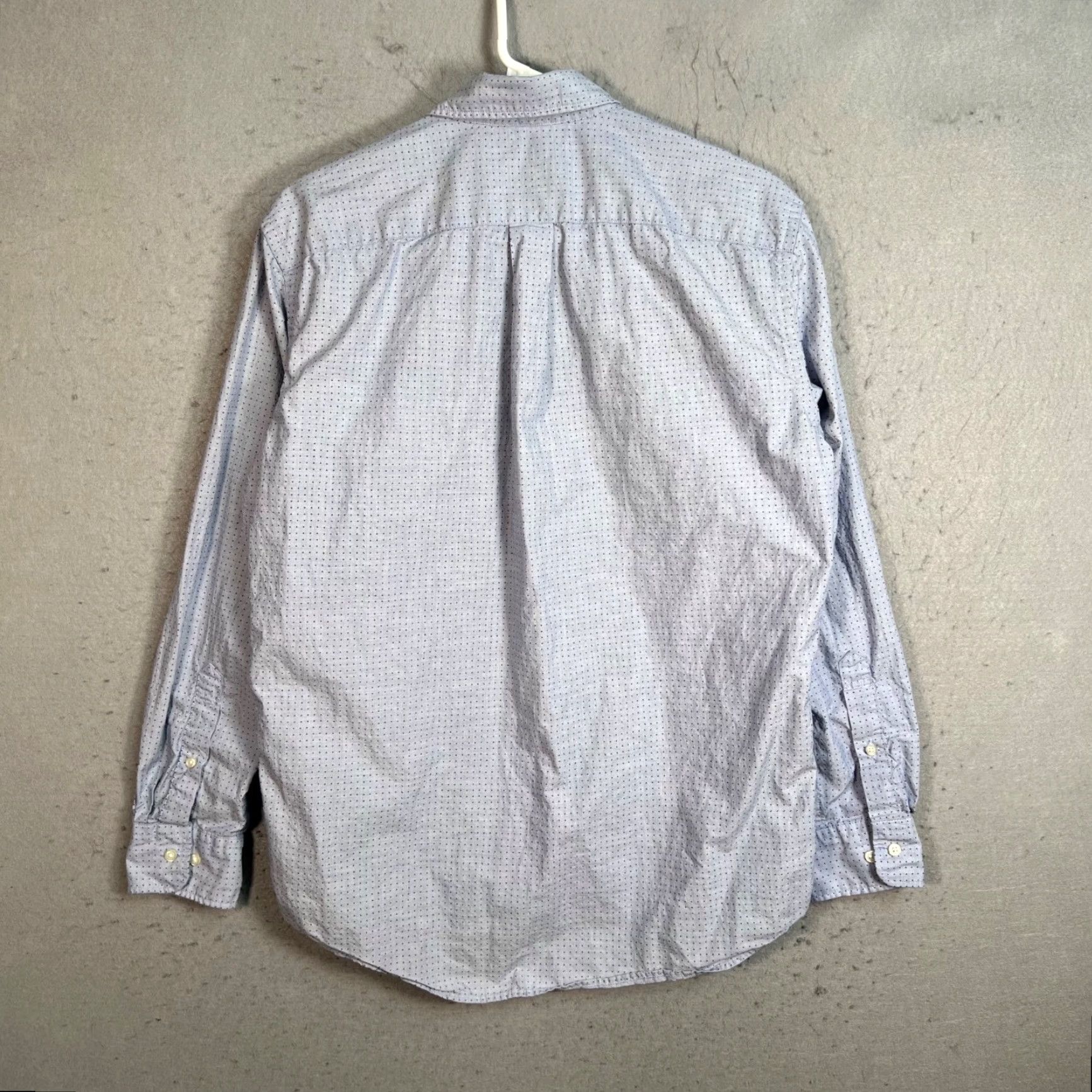 Uniqlo Uniqlo Mens Shirt Button-Up Blue Polka Dot Long Sleeve Cotton Medium Size US M / EU 48-50 / 2 - 2 Thumbnail