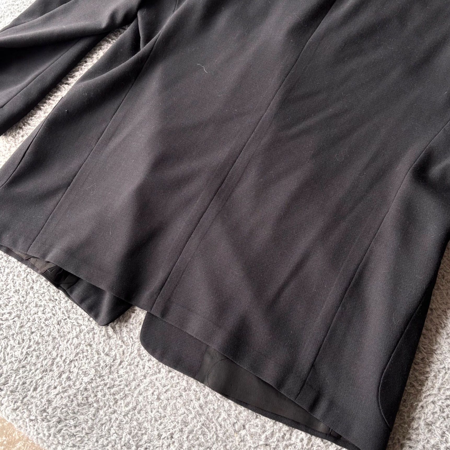 George Allyn Saint George Blazer Mens 46L Black Wool Blend USA Vintage Blazer 2 Button Single-Breasted Notch Peak? Size 46R - 6 Thumbnail