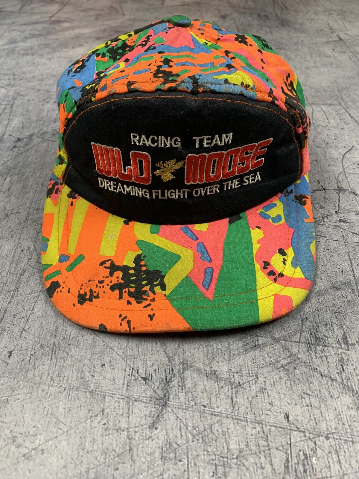 Vintage Rare Racing Team Wild Moose Dreaming Flight Over The Sea Cap Size ONE SIZE - 1 Thumbnail