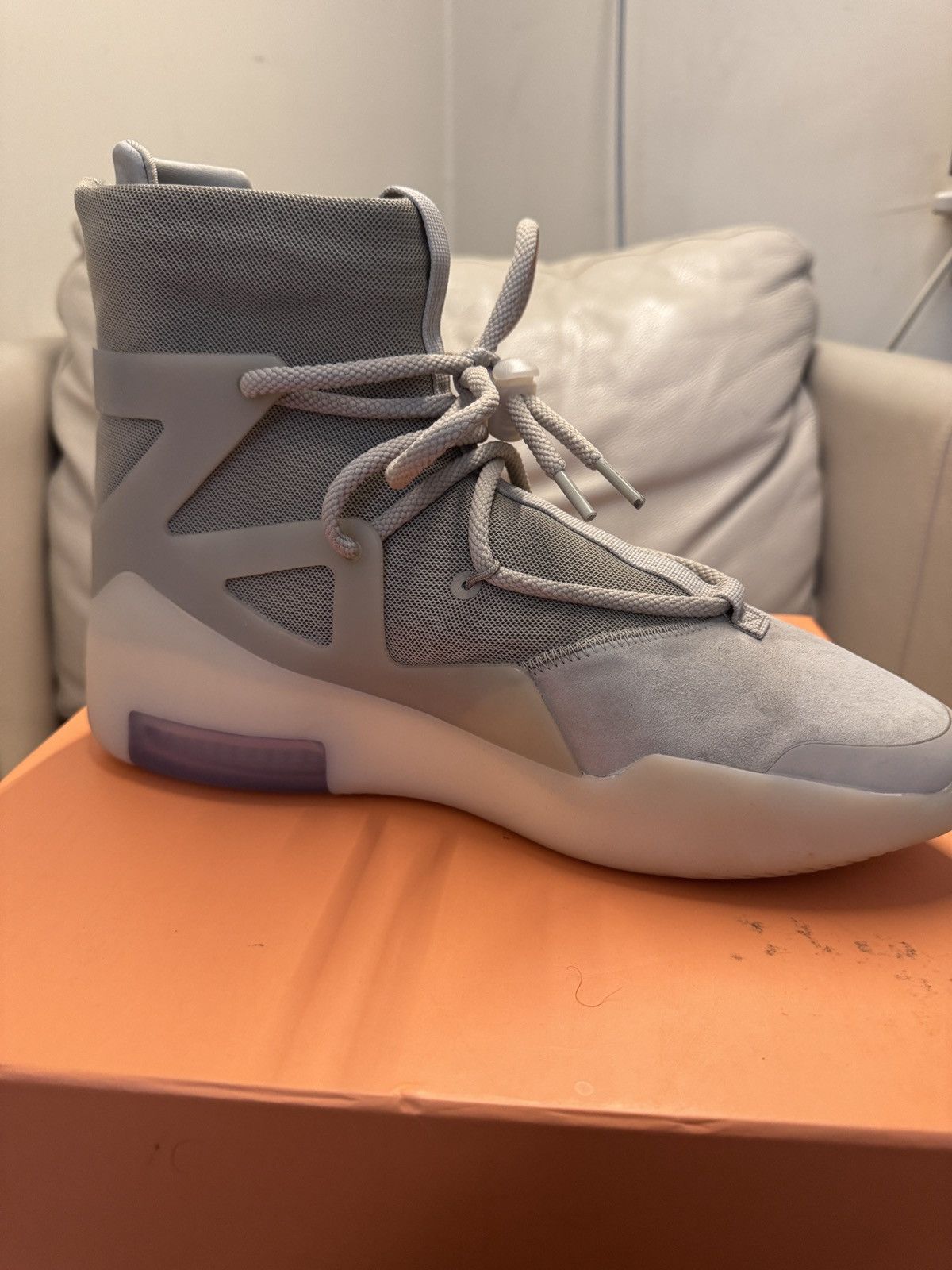 Fear of God × Nike Nike x Fear of god- Air fear of god 1 Oatmeal Size US 10 / EU 43 - 7 Thumbnail