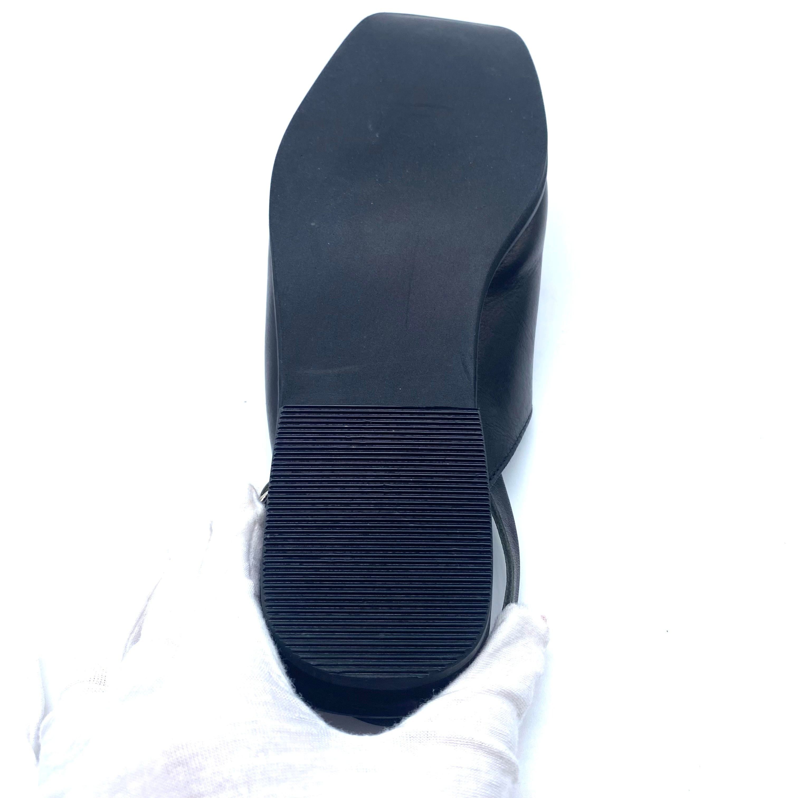 Yohji Yamamoto Yohji Yamamoto + NOIR Leather Sandal 246490515 Size US 5.5 / IT 35.5 - 4 Thumbnail