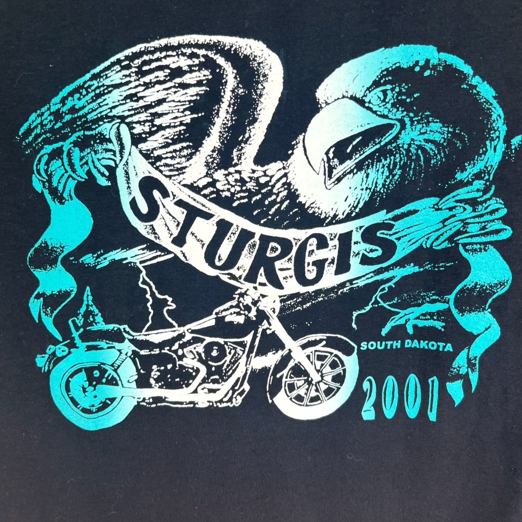 Gildan VINTAGE Sturgis Motorcycle Rally 2001 Graphic T Shirt Mens XL Black Gildan Tag shirt Size US XL / EU 56 / 4 - 2 Thumbnail