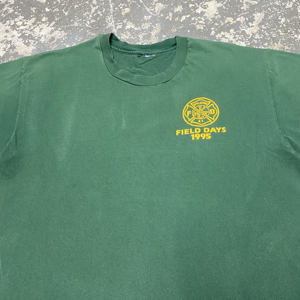 Vintage Vintage Green Faded Field Days Apalachin NY USA 1995 Tshirt Size US L / EU 52-54 / 3 - 6 Thumbnail
