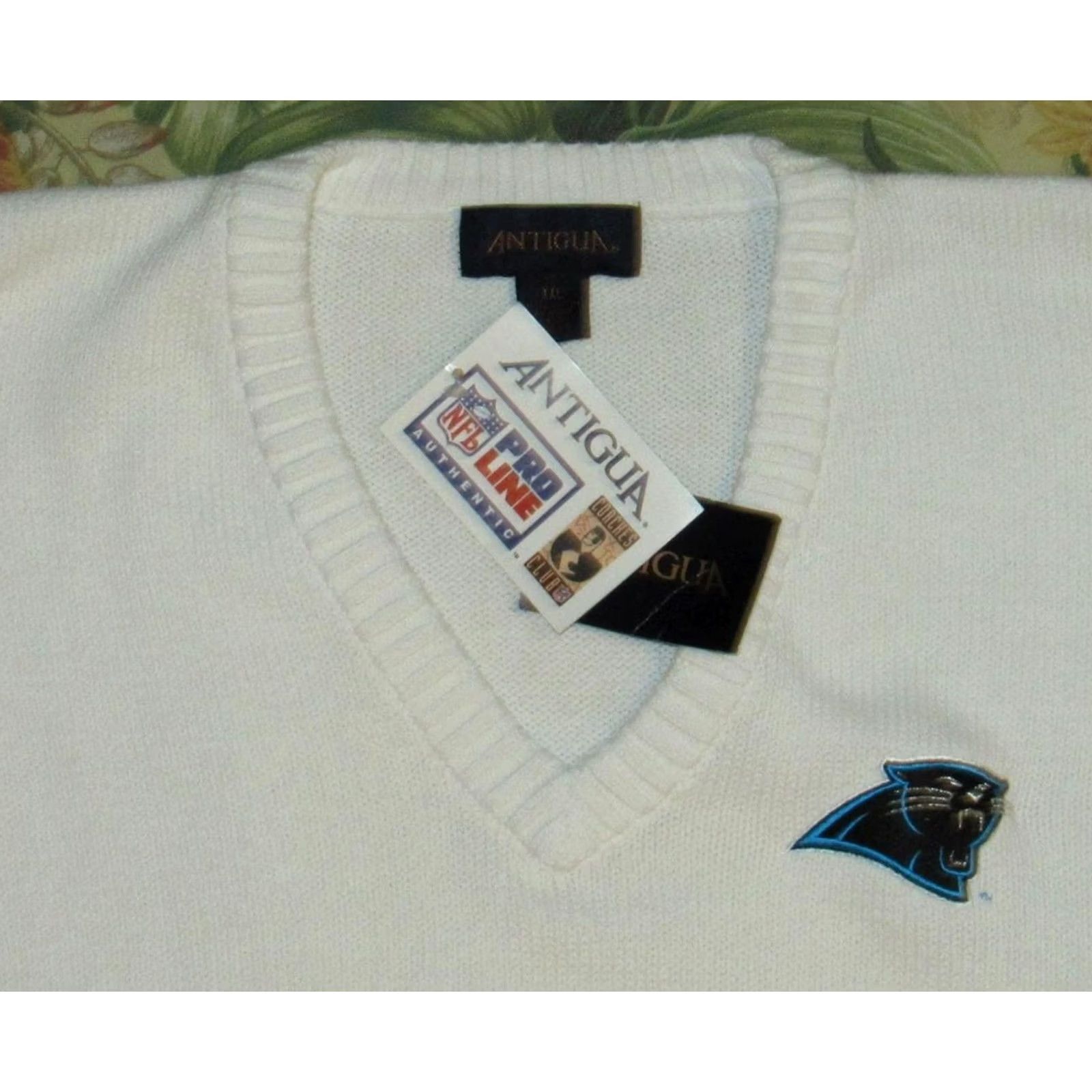 Vintage Vtg ANTIGUA Carolina Panthers Cotton Sweater XXL NWT Size US XXL / EU 58 / 5 - 2 Thumbnail