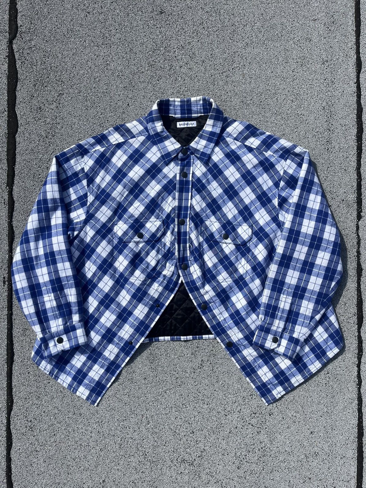 Balenciaga 2019 Balenciaga Plaid Flannel Jacket Size US M / EU 48-50 / 2 - 1 Thumbnail
