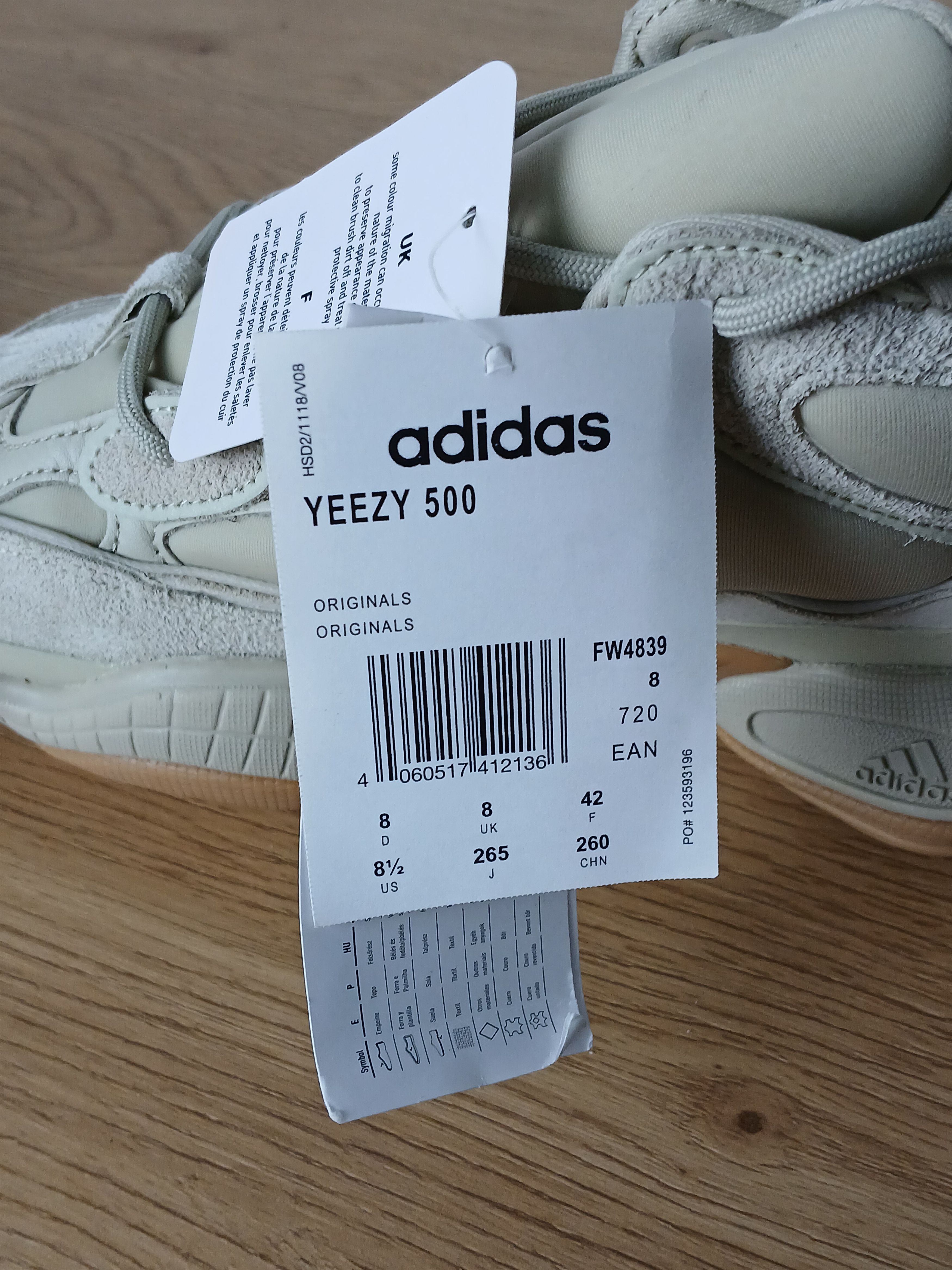 Adidas × Kanye West × Yeezy Adidas Yeezy 500 Stone Sneakers Size US 8.5 / EU 41-42 - 10 Thumbnail