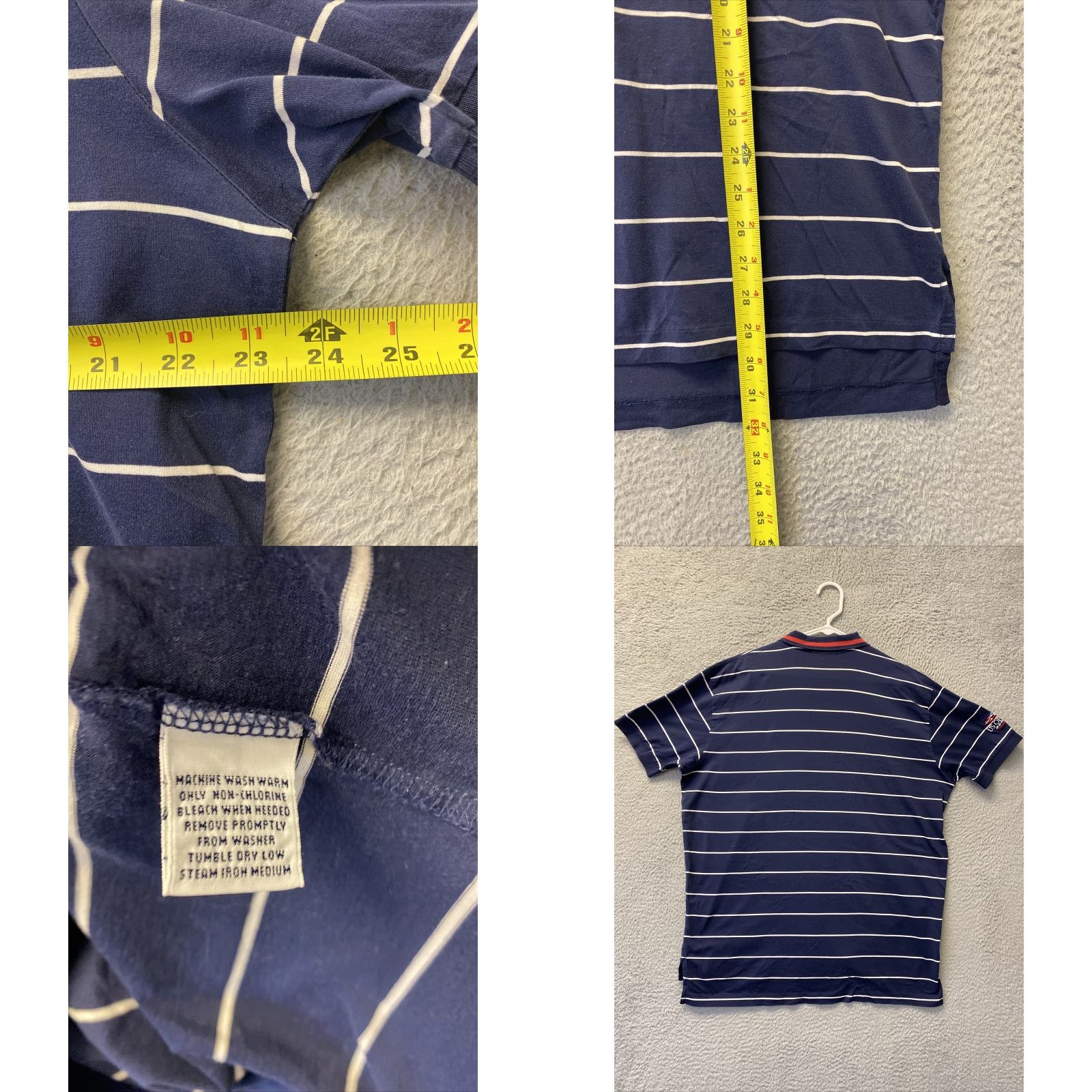 Polo Ralph Lauren VINTAGE Polo Ralph Lauren Polo Shirt Men L Blue White Striped Casual Golf Preppy Size US L / EU 52-54 / 3 - 8 Thumbnail