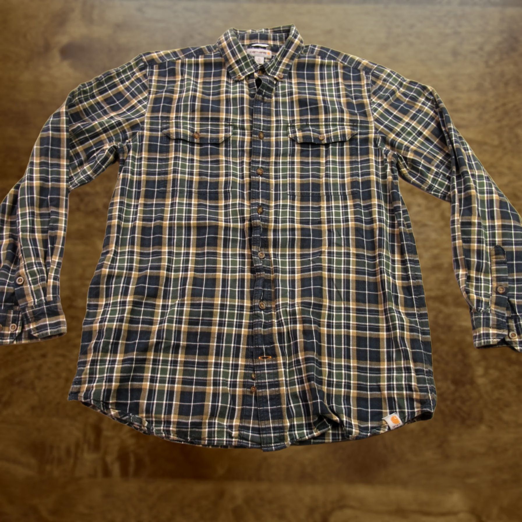 Carhartt Carhartt Shirt Mens LT Long Sleeve Button-Up Plaid Pockets Relaxed Colorful Multicolor Size US L / EU 52-54 / 3 - 1 Thumbnail