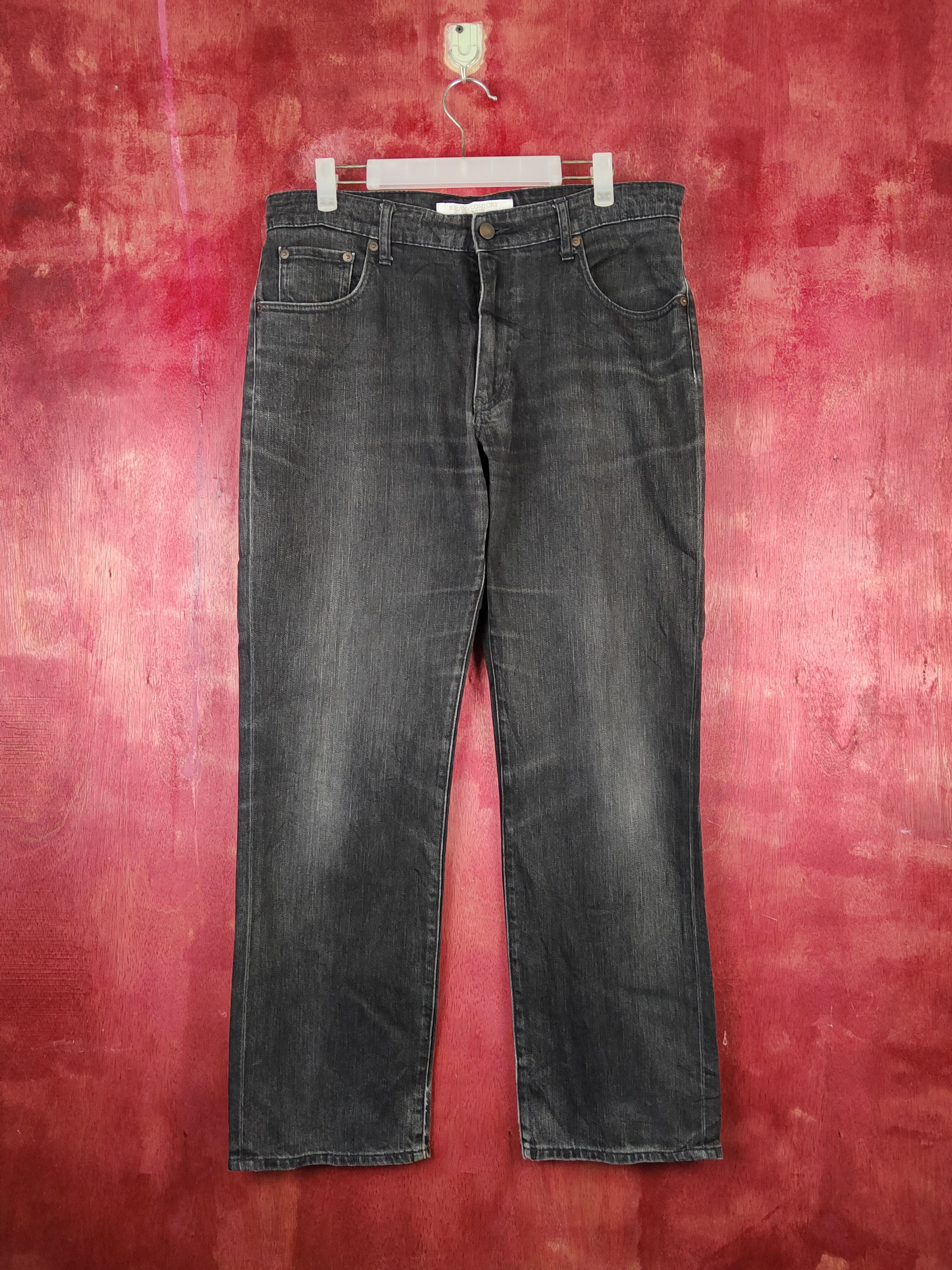 Japanese Brand Uniqlo Blue Faded Distressed Ripped Jeans #S1701 Size US 33 - 1 Thumbnail
