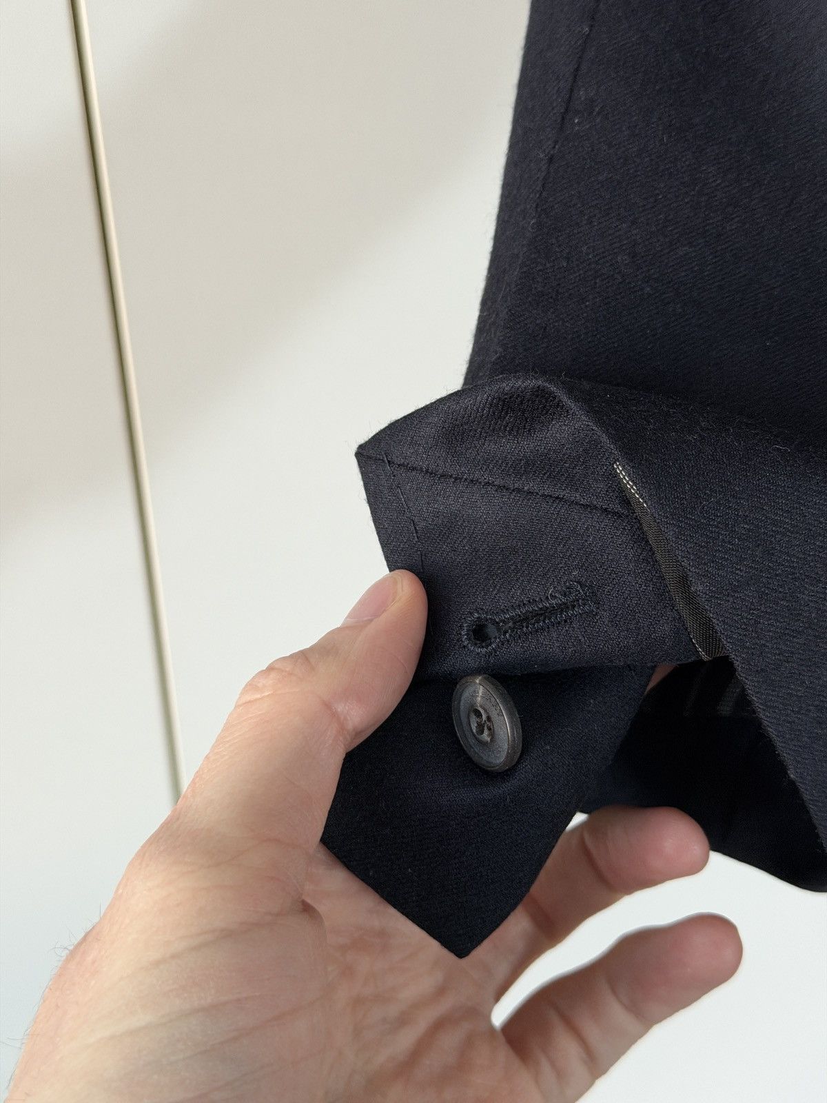 Burberry London Wool Cashmere Blazer with Quilted Vest Insert Navy 56 Size 52R - 10 Thumbnail