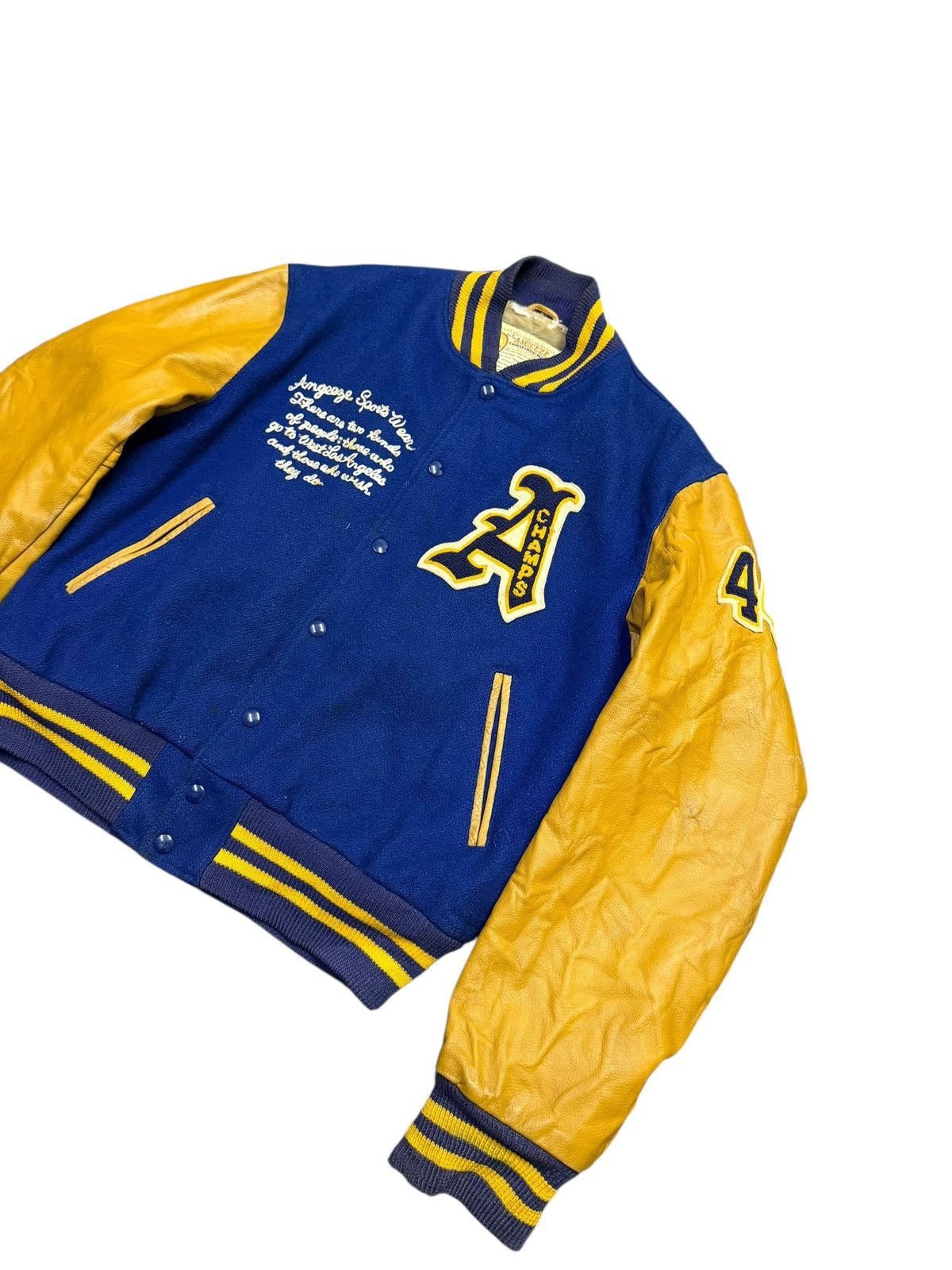 Golden Bear Vintage 80s Golden Bear Angeeze Pittsburgh Varsity Jacket Size US L / EU 52-54 / 3 - 2 Thumbnail