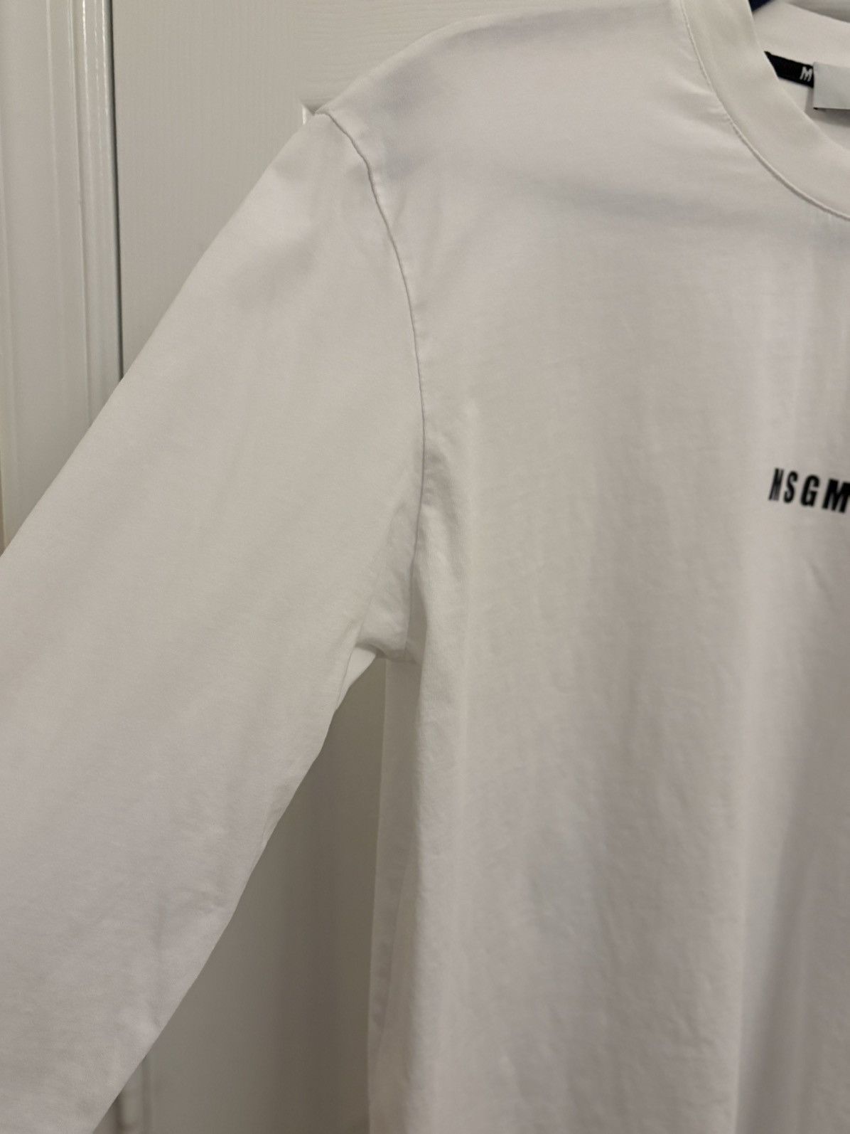 MSGM MSGM Cotton Logo Print Crew Neck Mens Long Sleeve Tee Cut Size US M / EU 48-50 / 2 - 6 Thumbnail