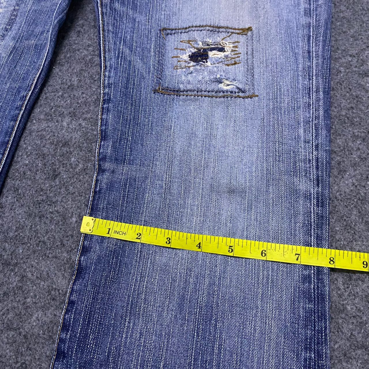 Edwin 💥Flare💥Vintage Edwin Exclusive Vintage Distressed Denim Size US 33 - 7 Thumbnail