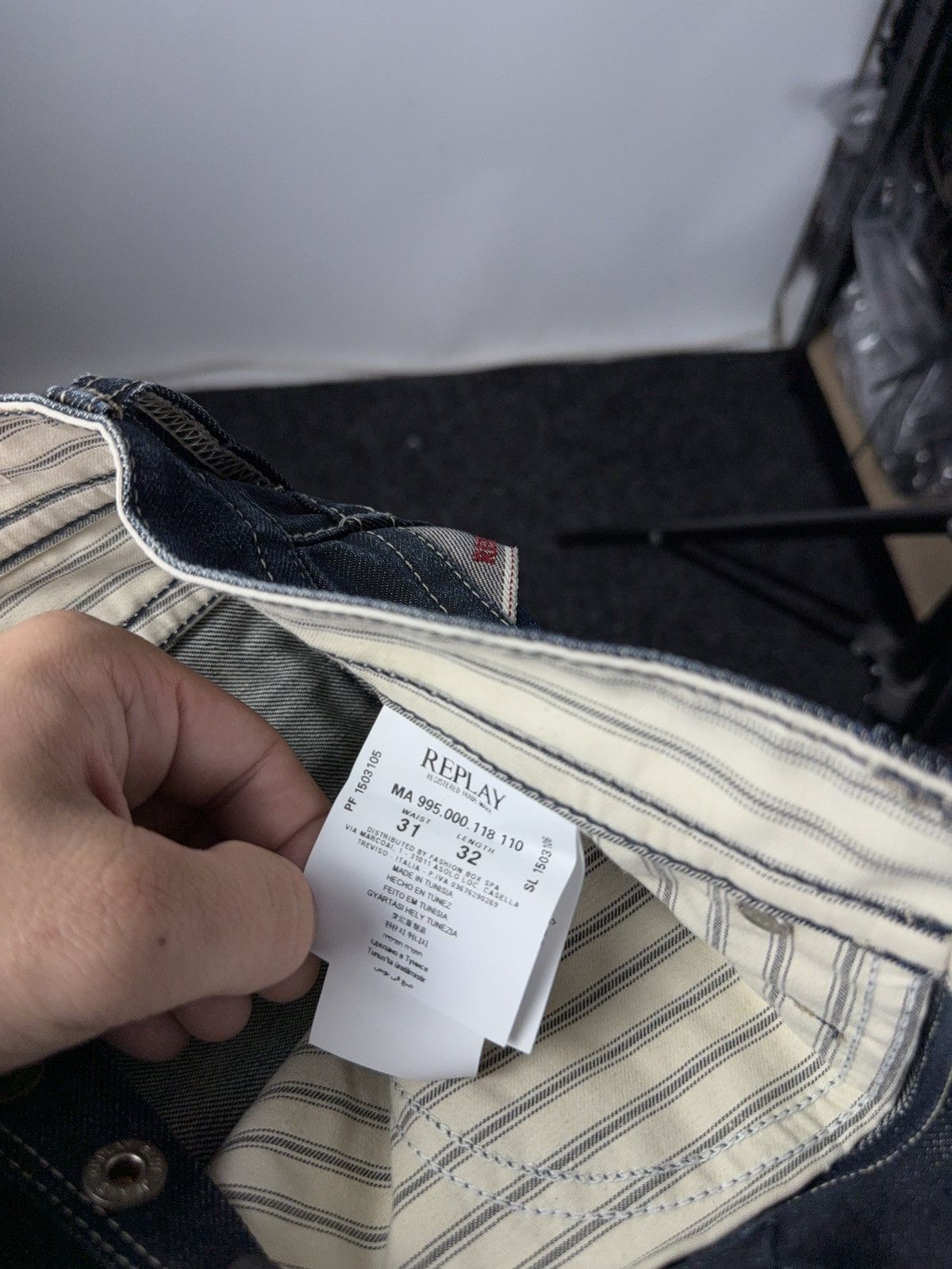Replay Luxury 00s Replay Blue Denim pants Jeans W31 Vintage Italy Size US 31 - 14 Thumbnail