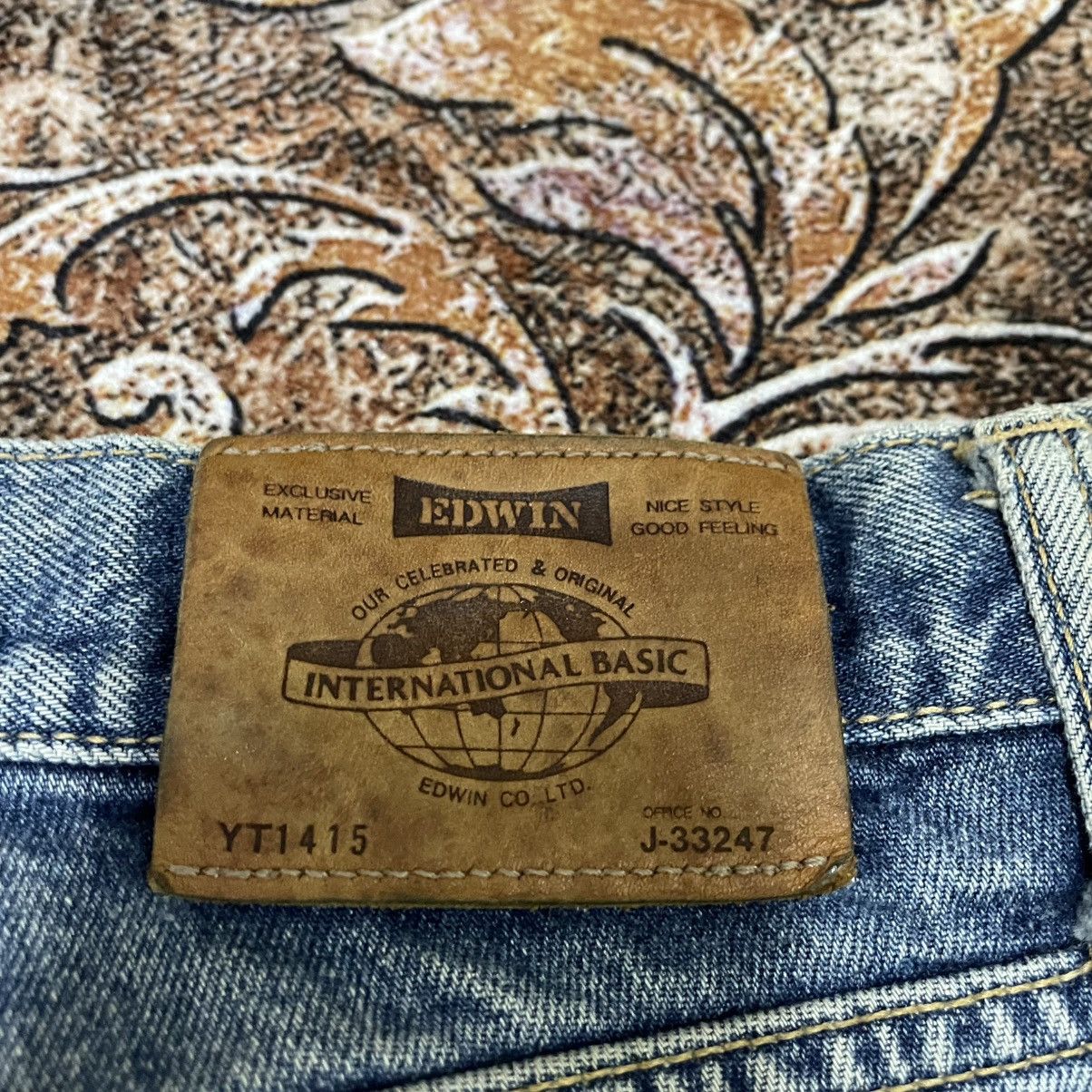 Edwin 🔥Vintage 1993 Edwin Stoned Washed Distress Dirty Denim Jeans Size US 31 - 16 Thumbnail