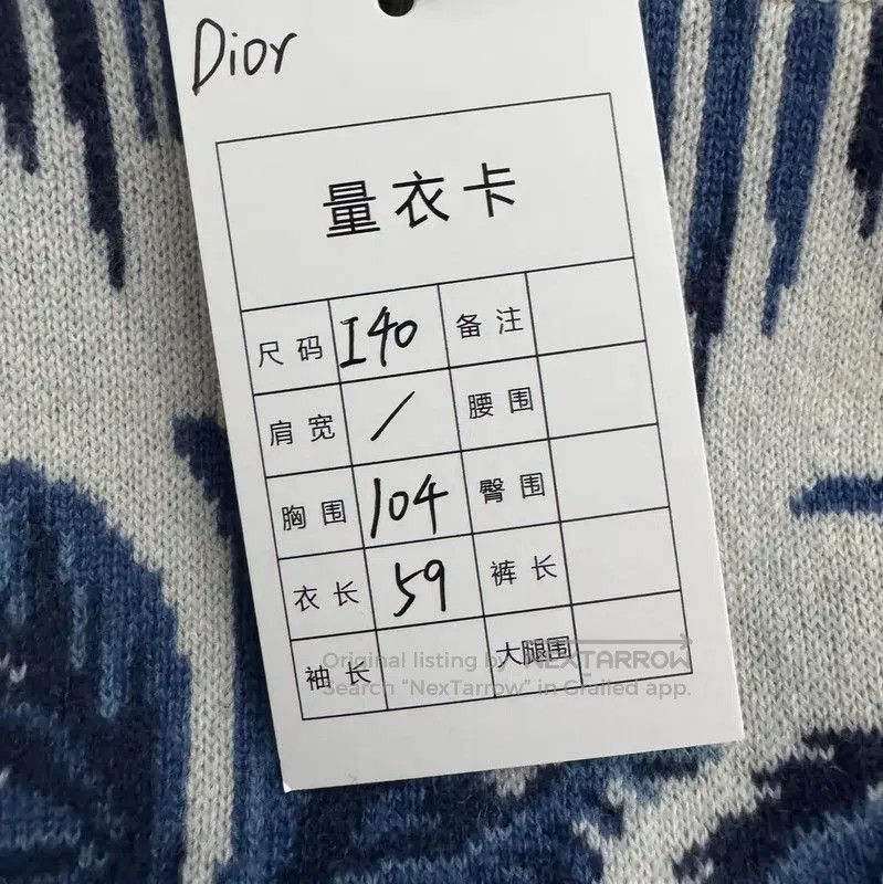 Other Dior Blue Cashmere Printed Long Sleeve Sweater . Size M / US 6-8 / IT 42-44 - 8 Thumbnail