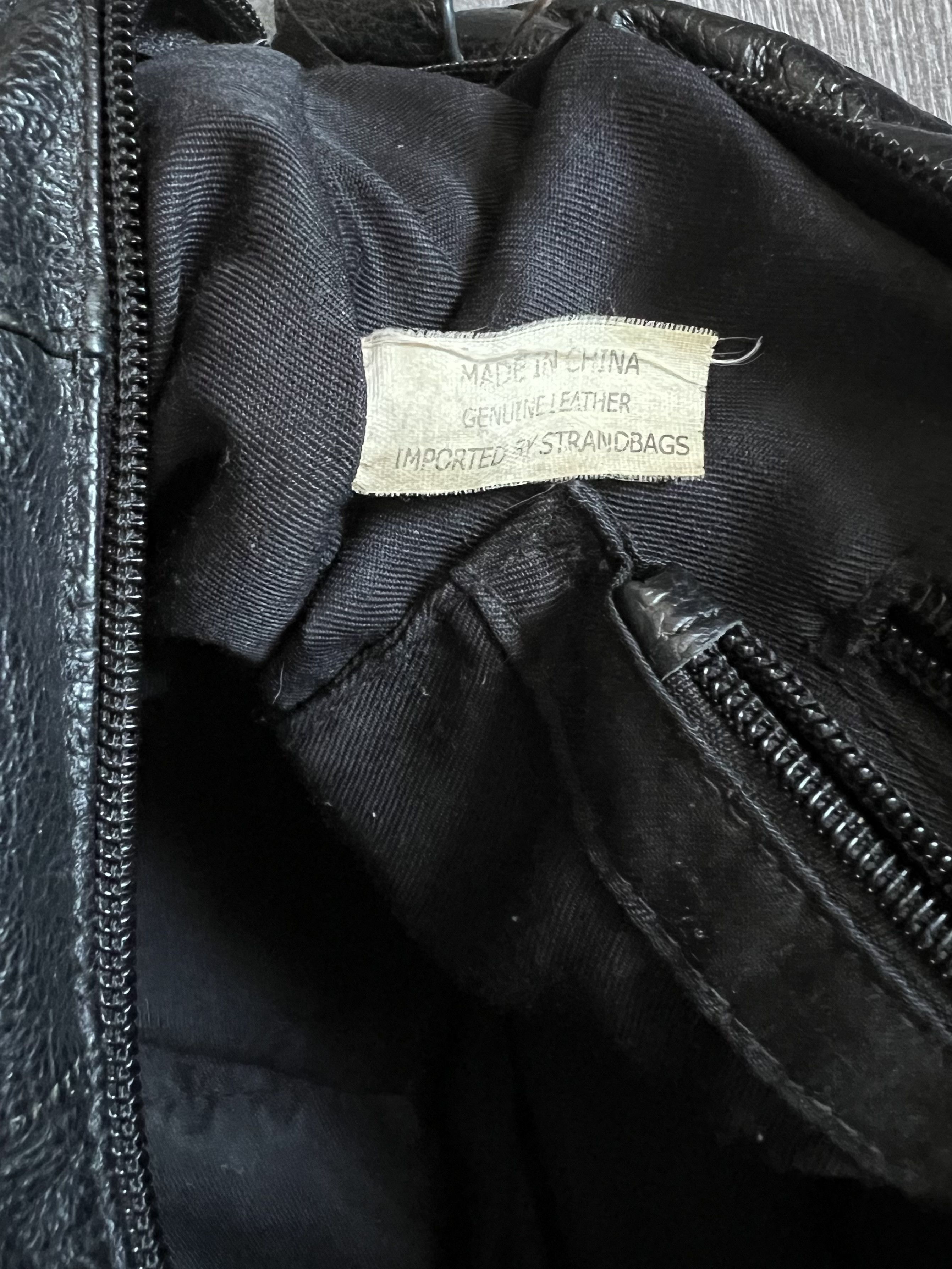 Vintage Vintage Black Genuine Leather Tote Bag Textured Leather Size ONE SIZE - 9 Thumbnail