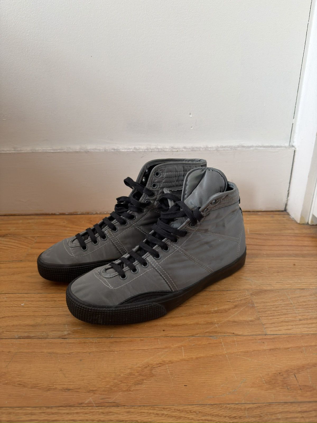Helmut Lang Silver 3M High-Top Sneakers Size US 8 / EU 41 - 2 Thumbnail