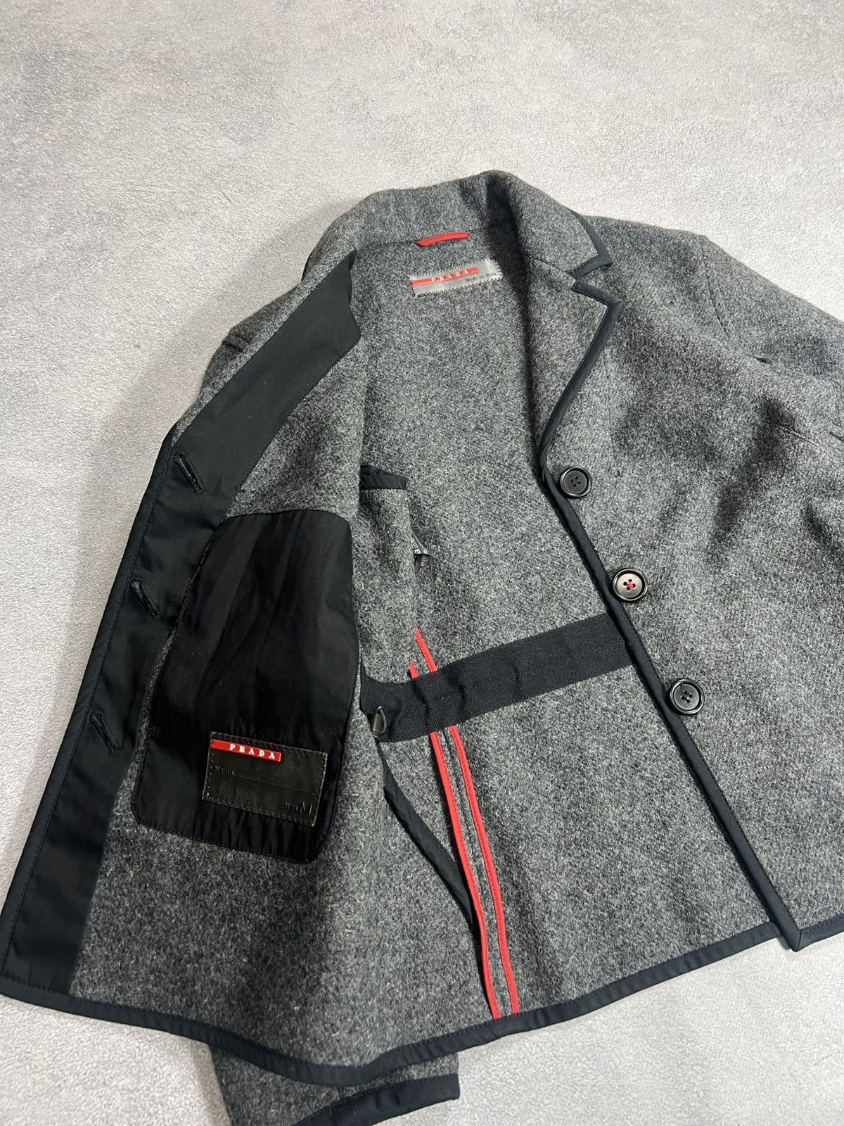 Prada Luxury Prada 00s Wool Blazer Rare Jacket! Hype Size M / US 6-8 / IT 42-44 - 7 Thumbnail