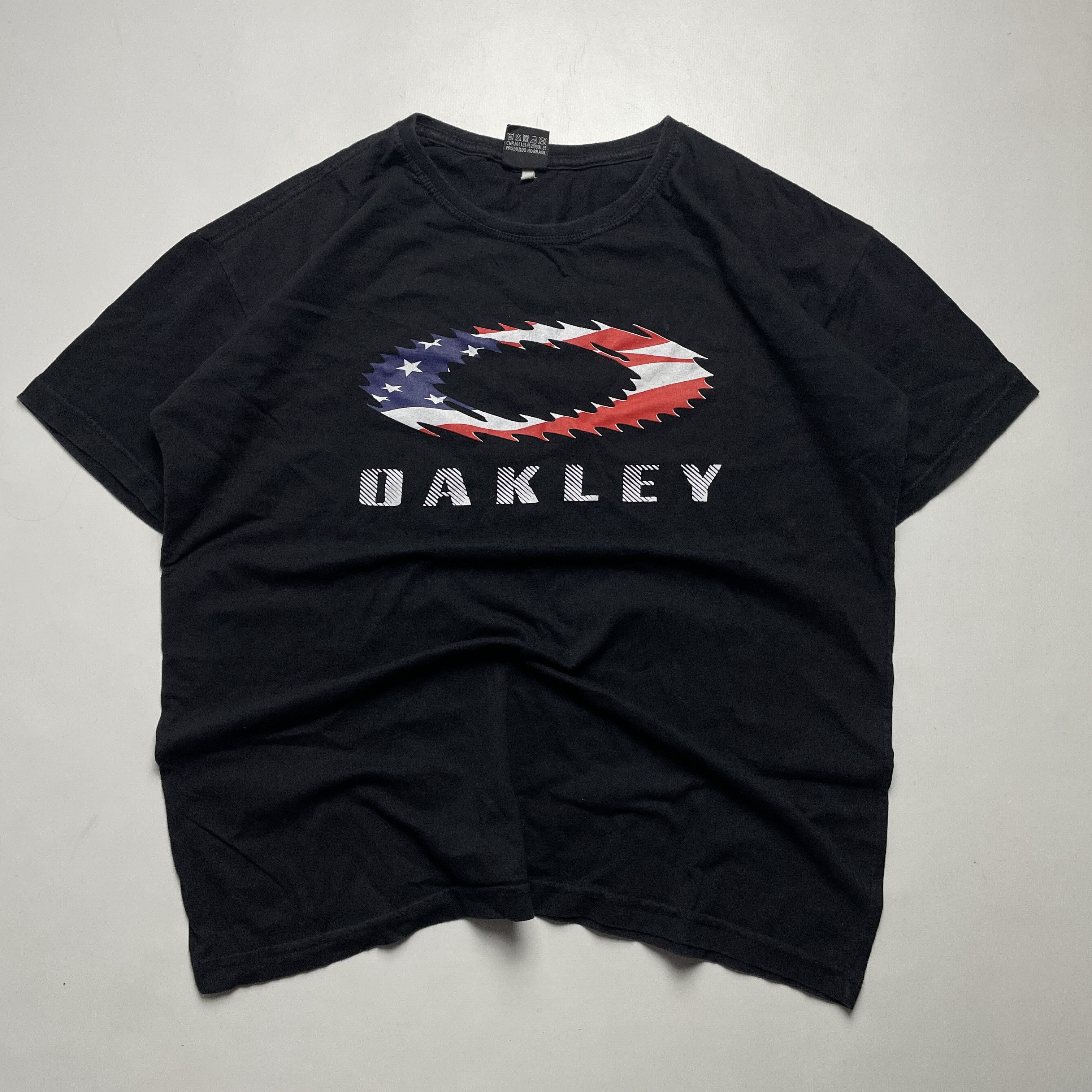トップス 90s OAKLEY SOFTWARE t-shirt archive Vintage 90s Oakley Software Made in USA Center Logo Graphic