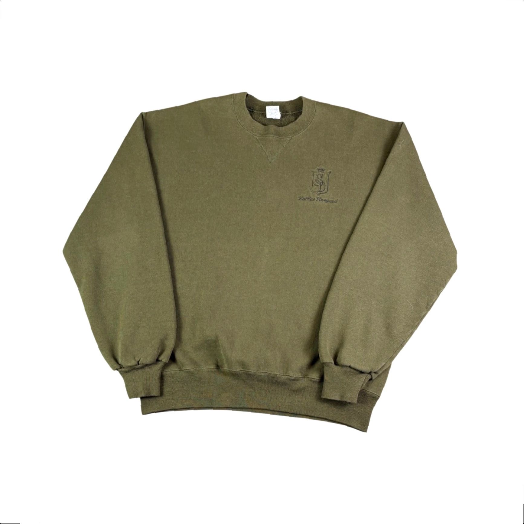 Russell Athletic VINTAGE Russell Athletic Sweatshirt Crewneck Olive Green Unisex Adults L Embroidered Logo Retro Size US L / EU 52-54 / 3 - 2 Thumbnail