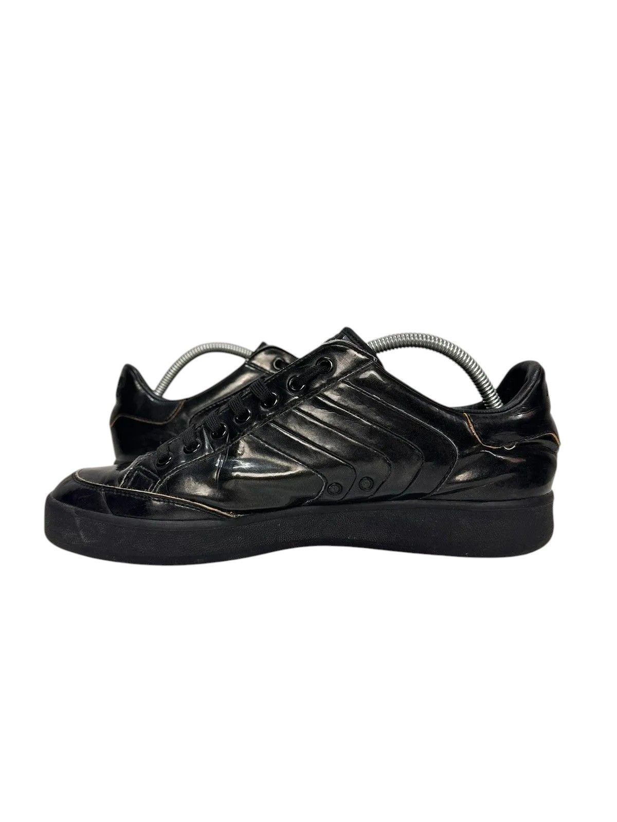 Armani Vintage Armani Black Leather Sneakers Low Top 42.5 Size US 9 / EU 42 - 10 Thumbnail